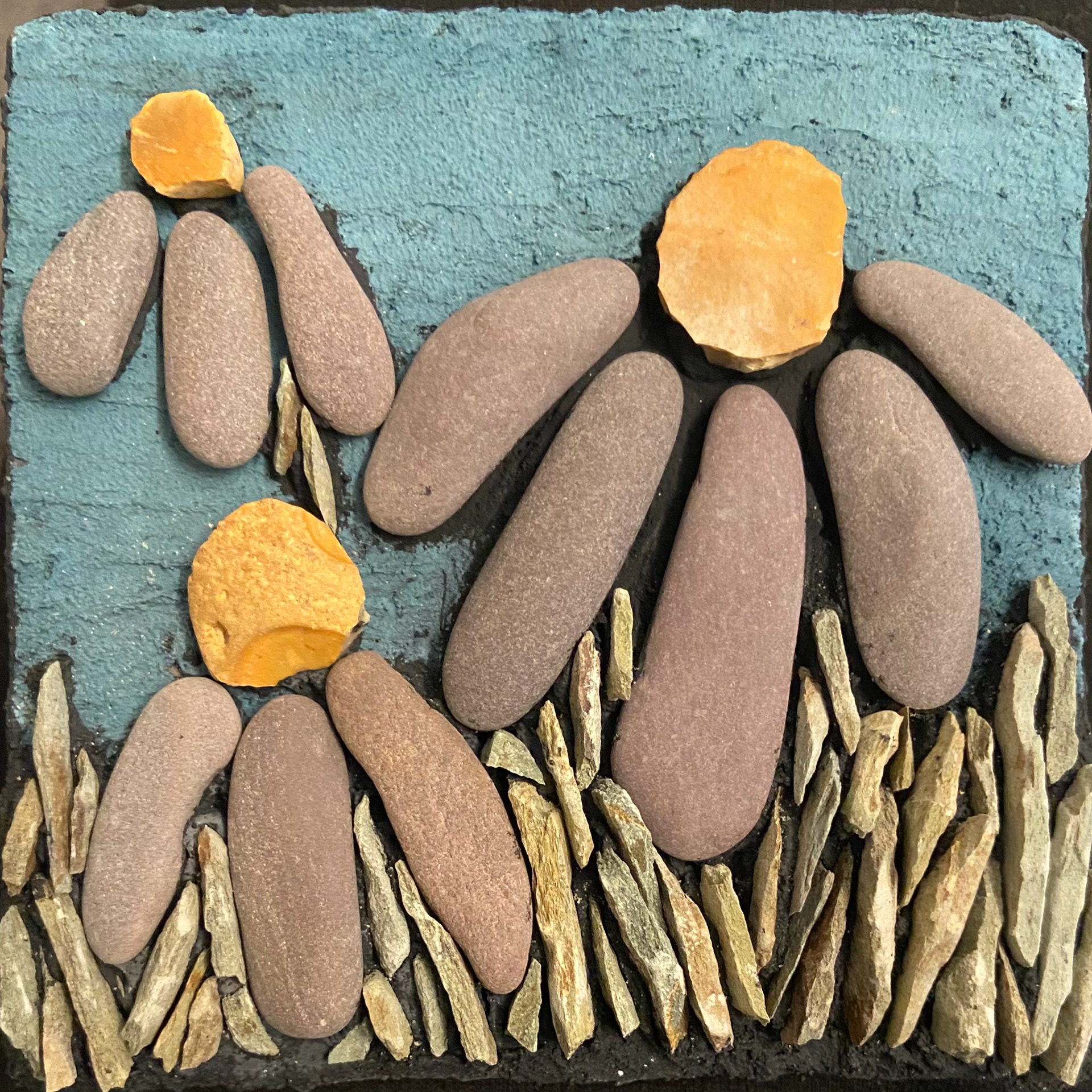 Purple Pebble Petals, 4" X 4", 2025