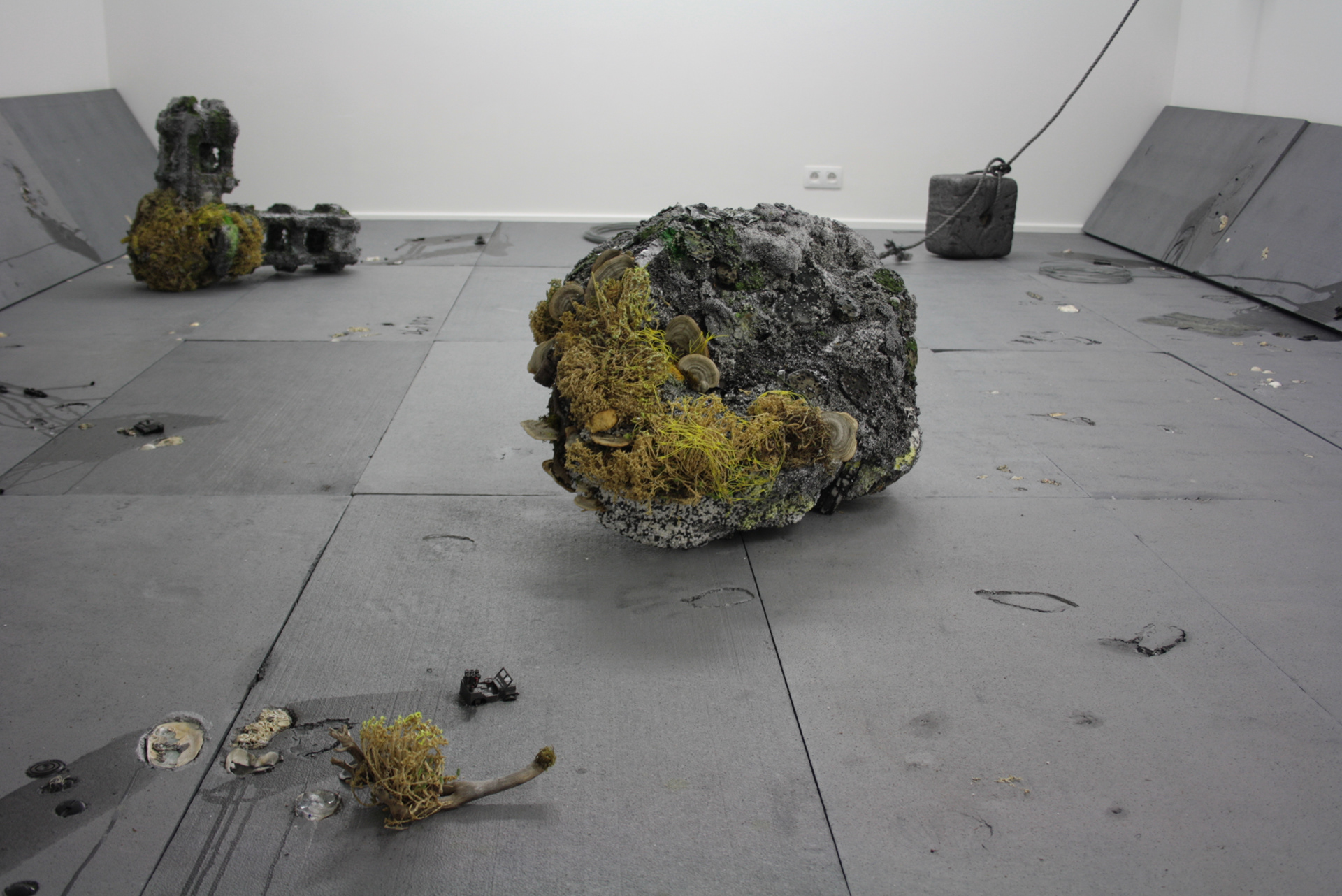 Vue de l'installation Infra-monde, 2015. 30 m2