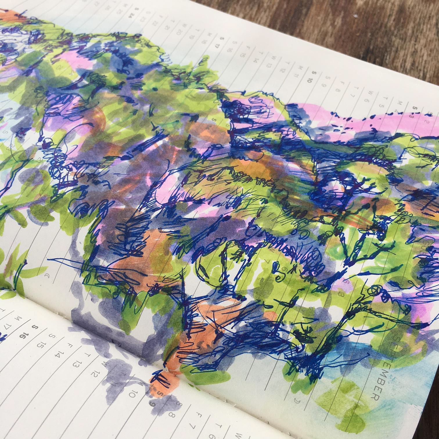Journal de bord dans la montagne entourée des espèces