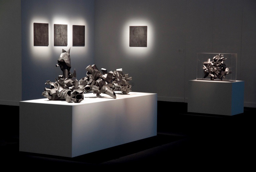 Vue de l'exposition Hypothèse de l'impact géant. Curatrices : Le Sans Titre