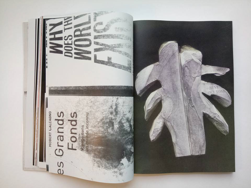 Double page de la protoédition de 2014-2016. 142 pages, photogramme et impression numérique