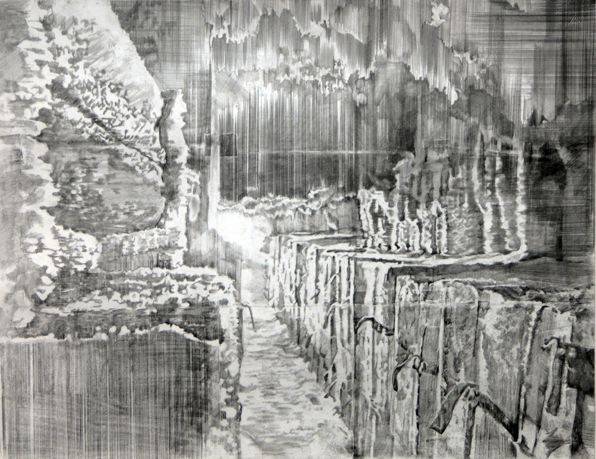 Série Lumière blanche. 2010. Dessin 50 x 65 cm. Graphite sur papier Vinci