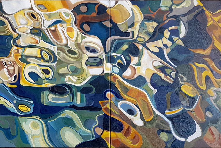 DIPTYCH - OIL ON CANVASS - 100 cm x 140 cm - SOLD