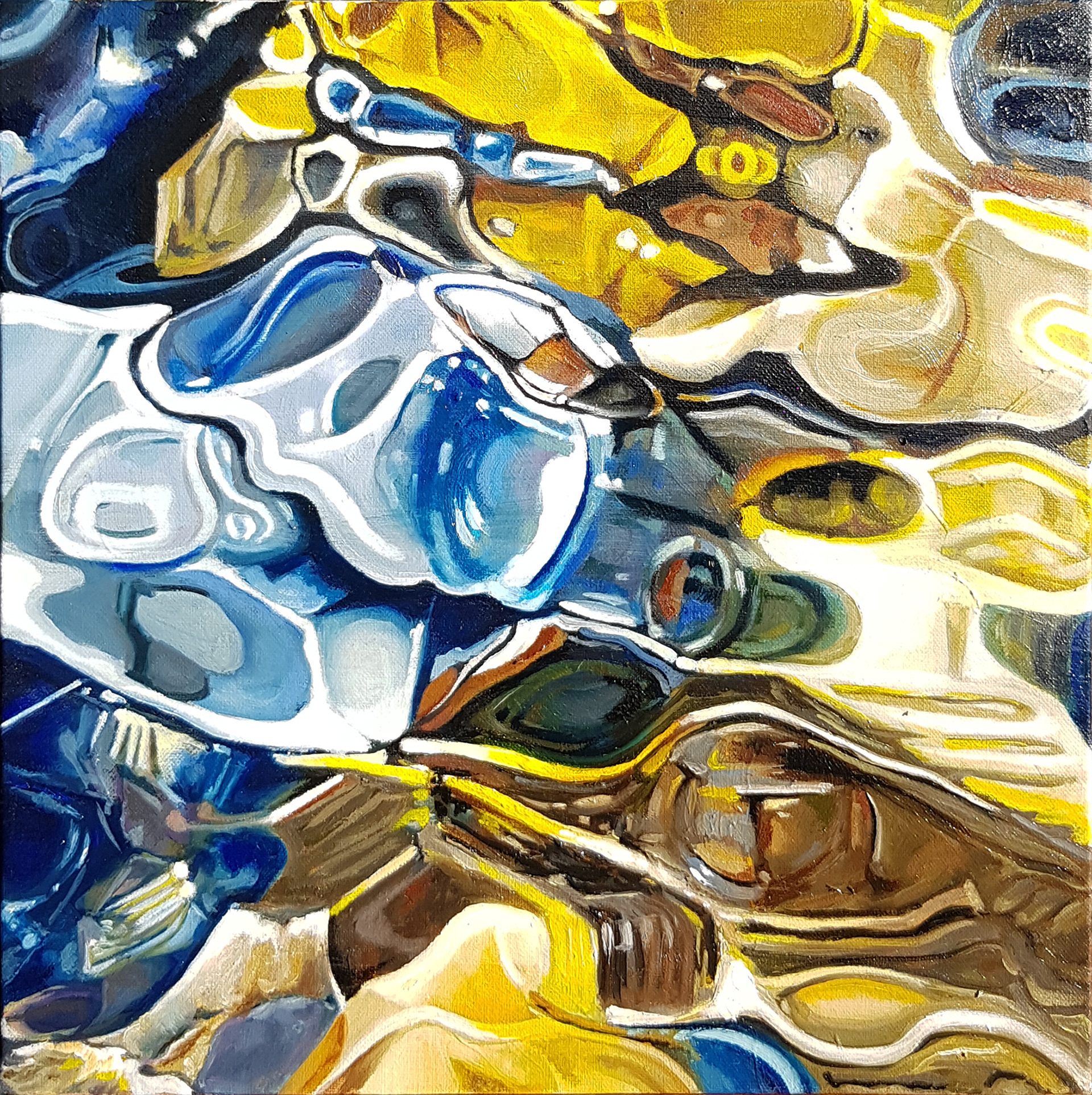 OIL ON CANVASS - 30 cm x 30 cm - SOLD
