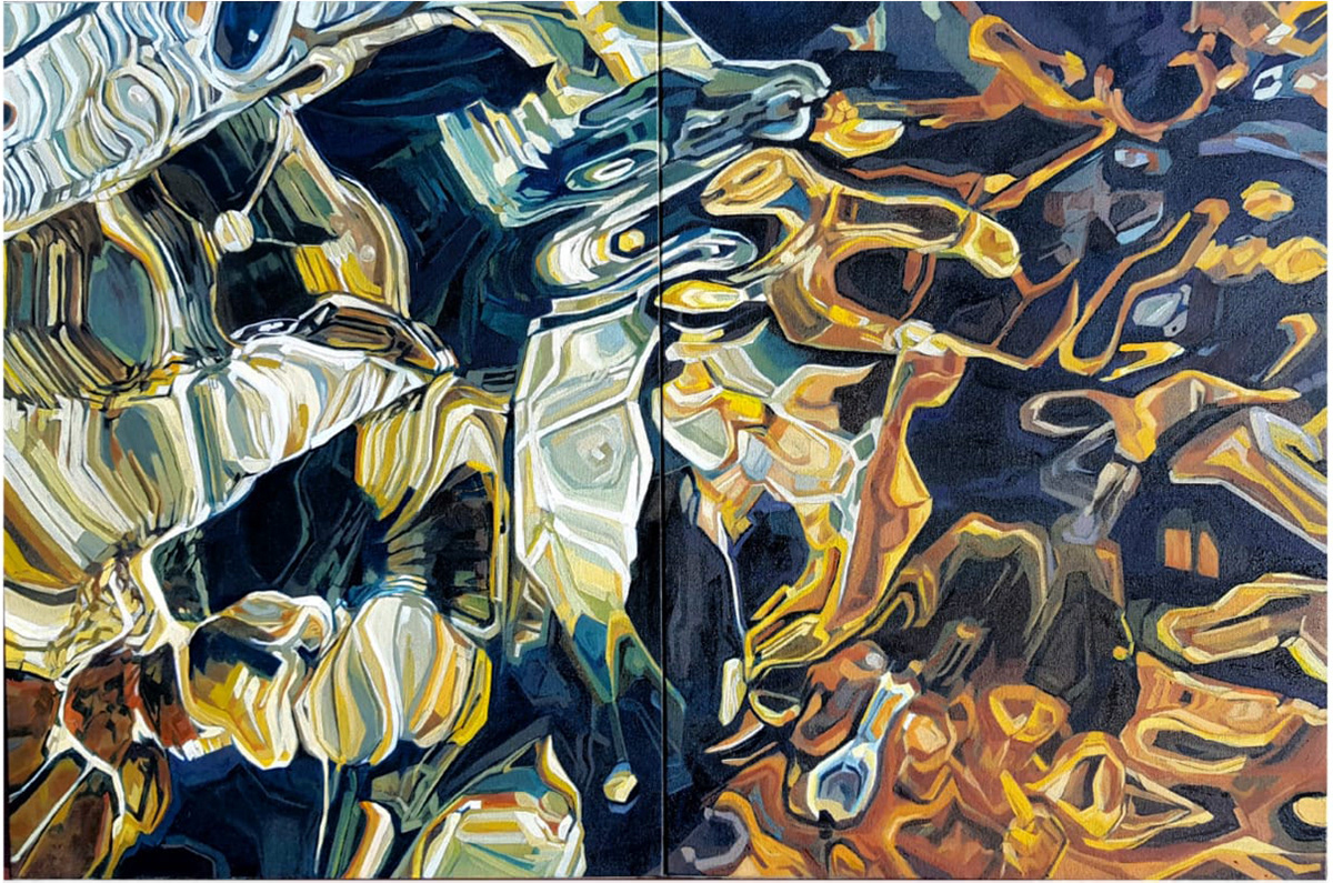 DIPTYCH - OIL ON CANVASS - 100 cm x 140 cm - SOLD