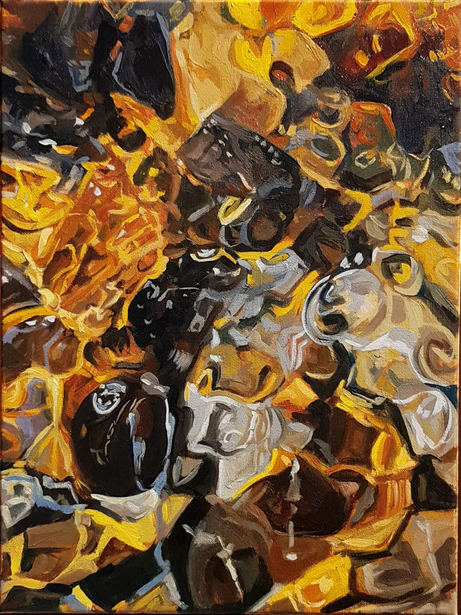 OIL ON CANVASS - 40 cm x 30 cm - SOLD