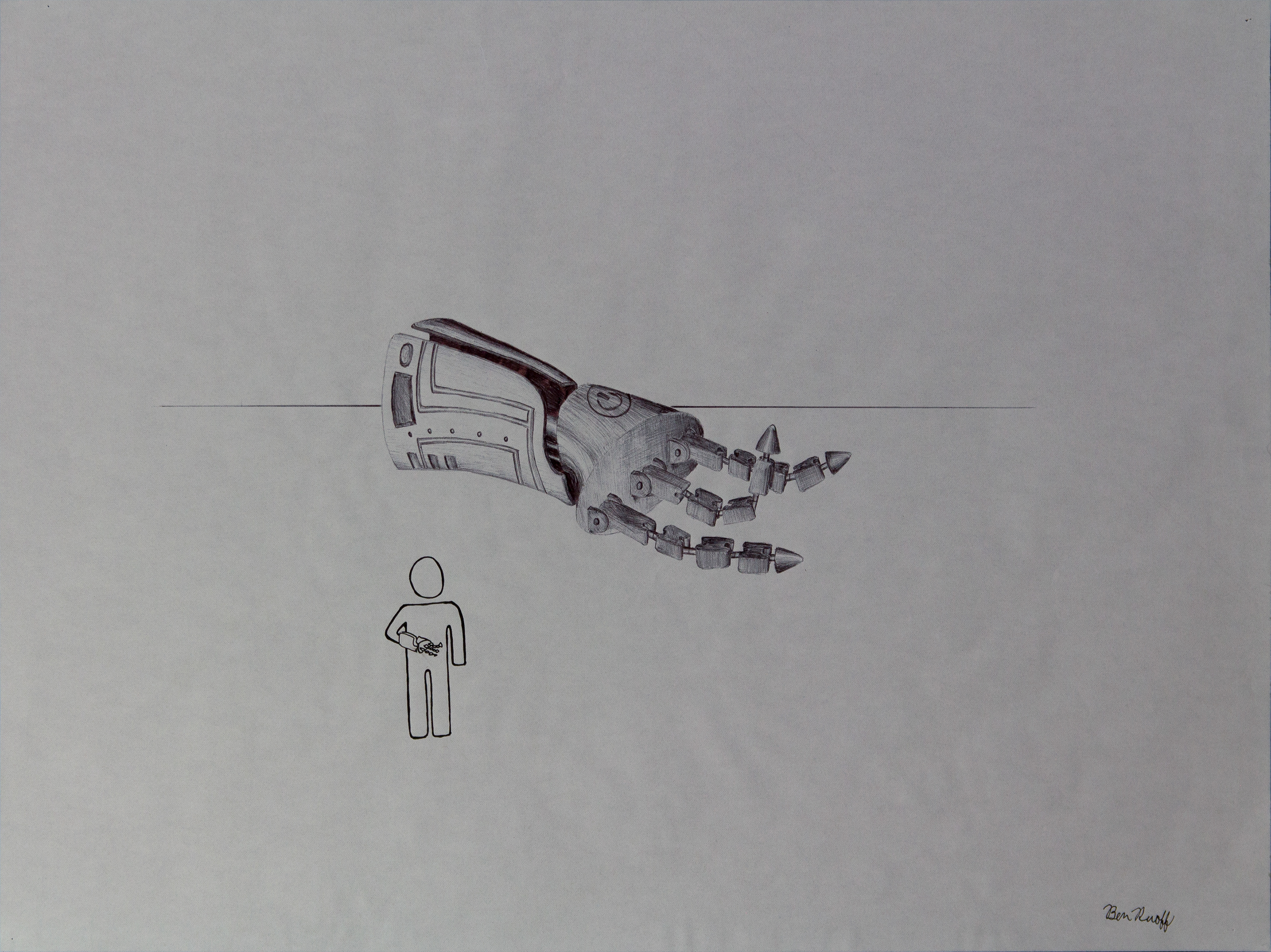 Robotic Hand Ball Point Pen