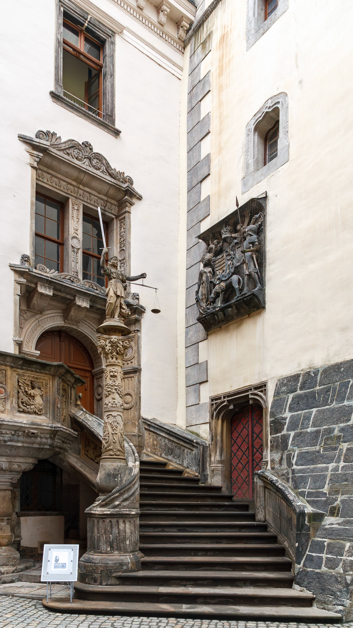 Statue of Lady Justice at the Old Town Hall
