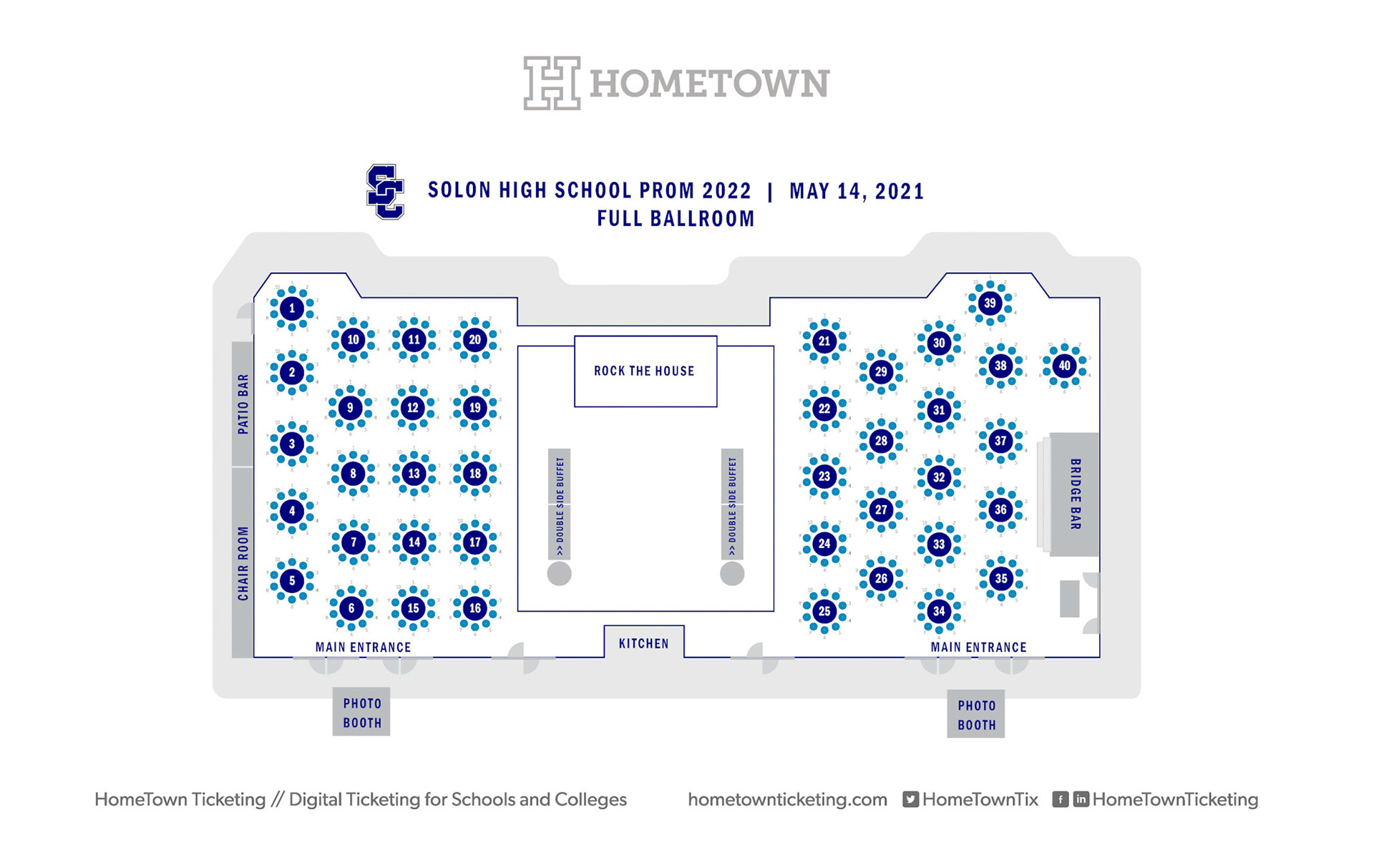 Table Seating Venue