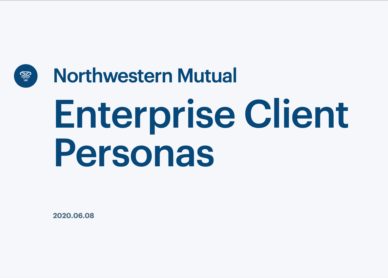 Persona book consists of 4 client personas