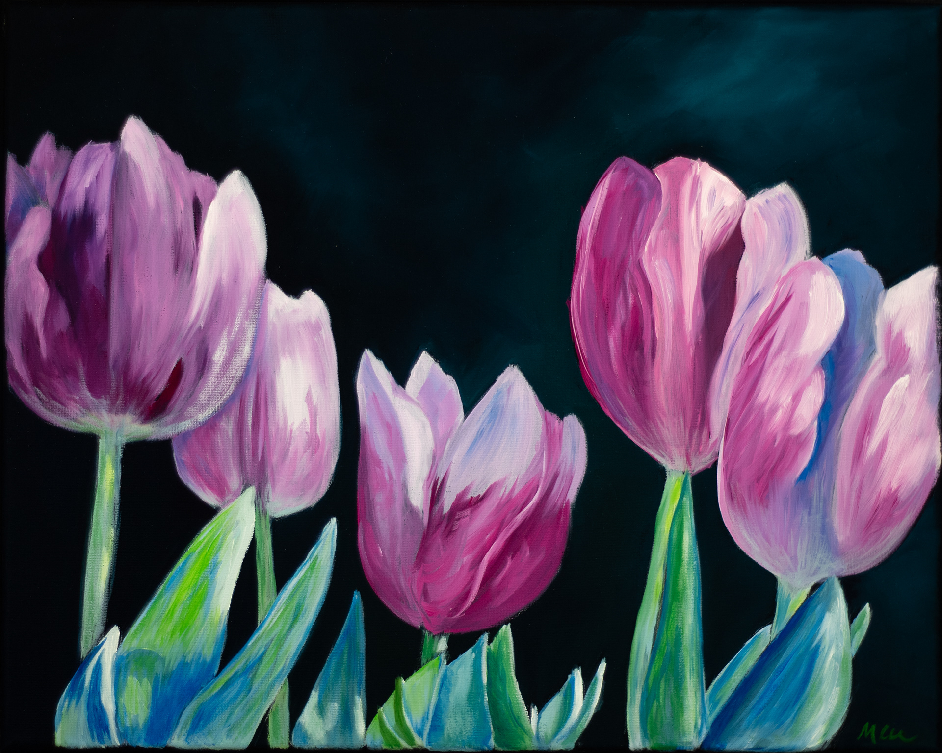 Tulip Glow | Oil on canvas | 16" x 20"