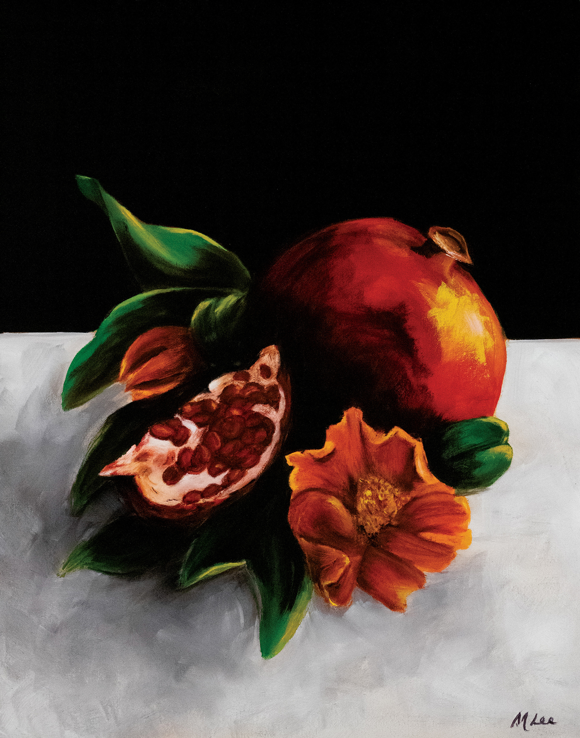Pomegranates | Oil on canvas | 20" x 16"