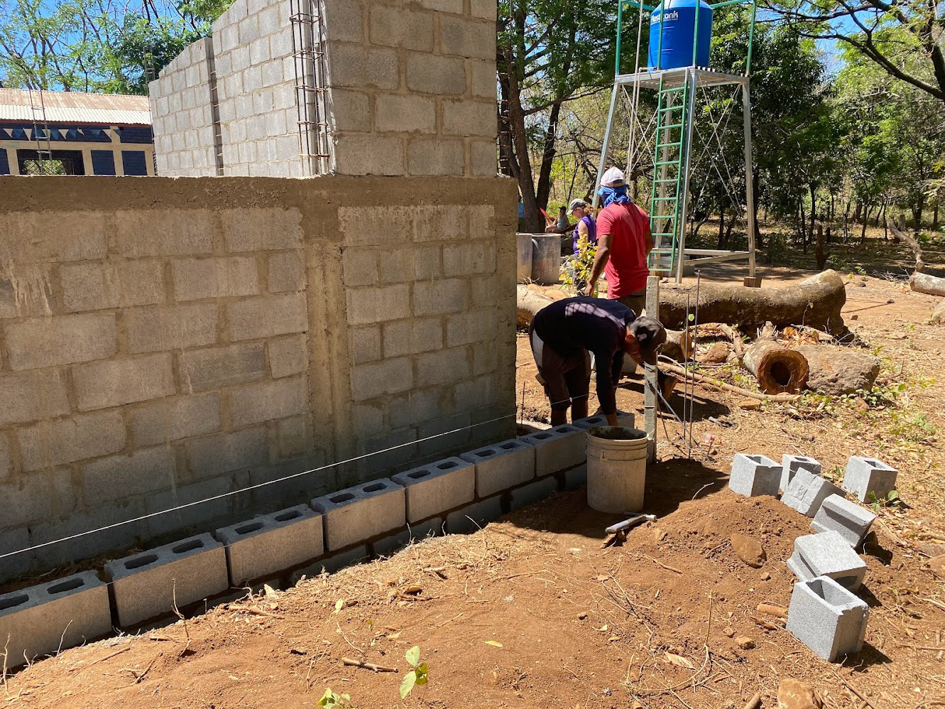 Sidewalk foundation starting to come along.