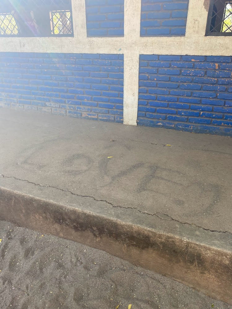 The kids made this for us to see when we arrived.