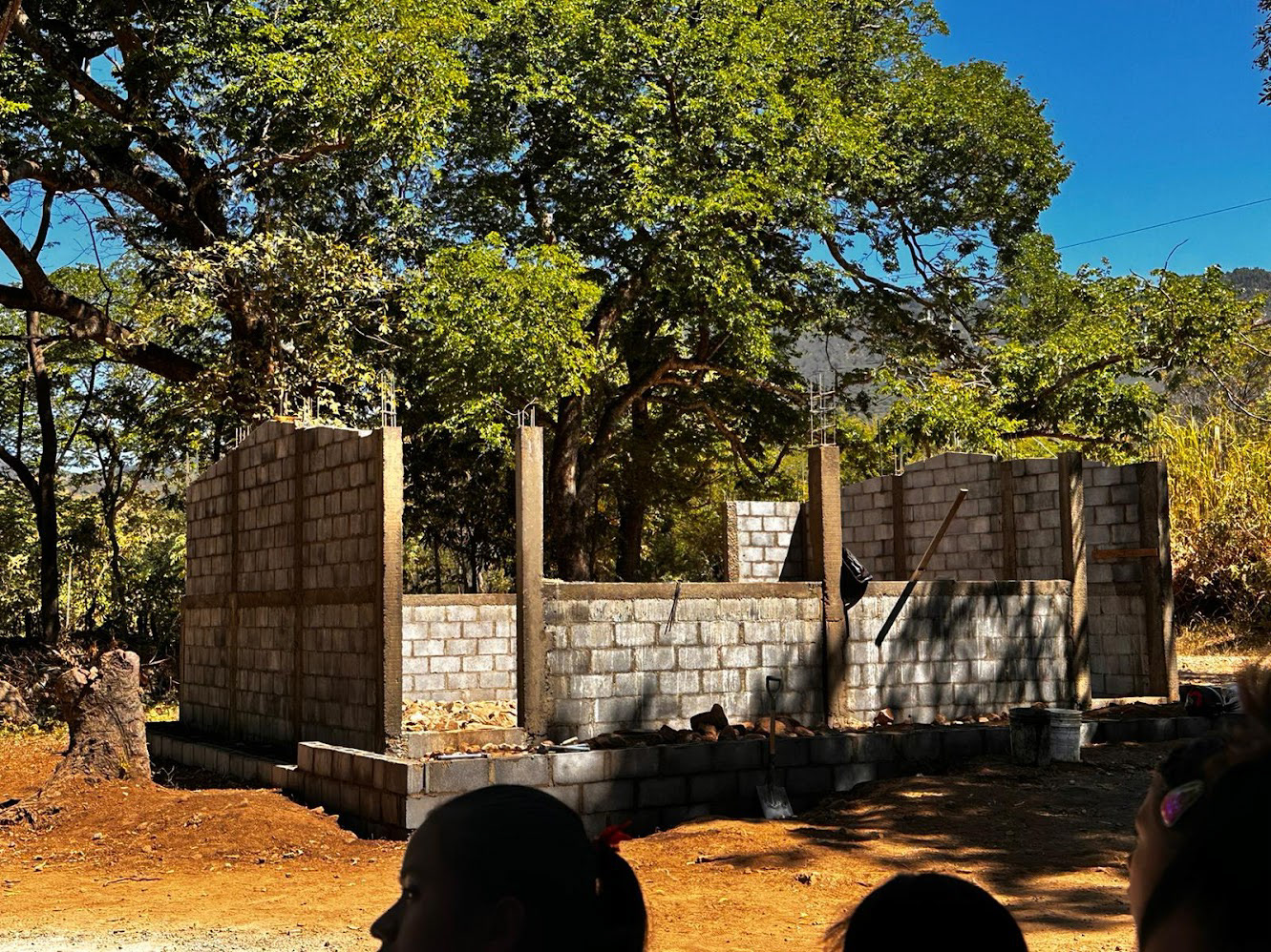What the school looked like when we left. The masons will continue to do work on it after we leave.