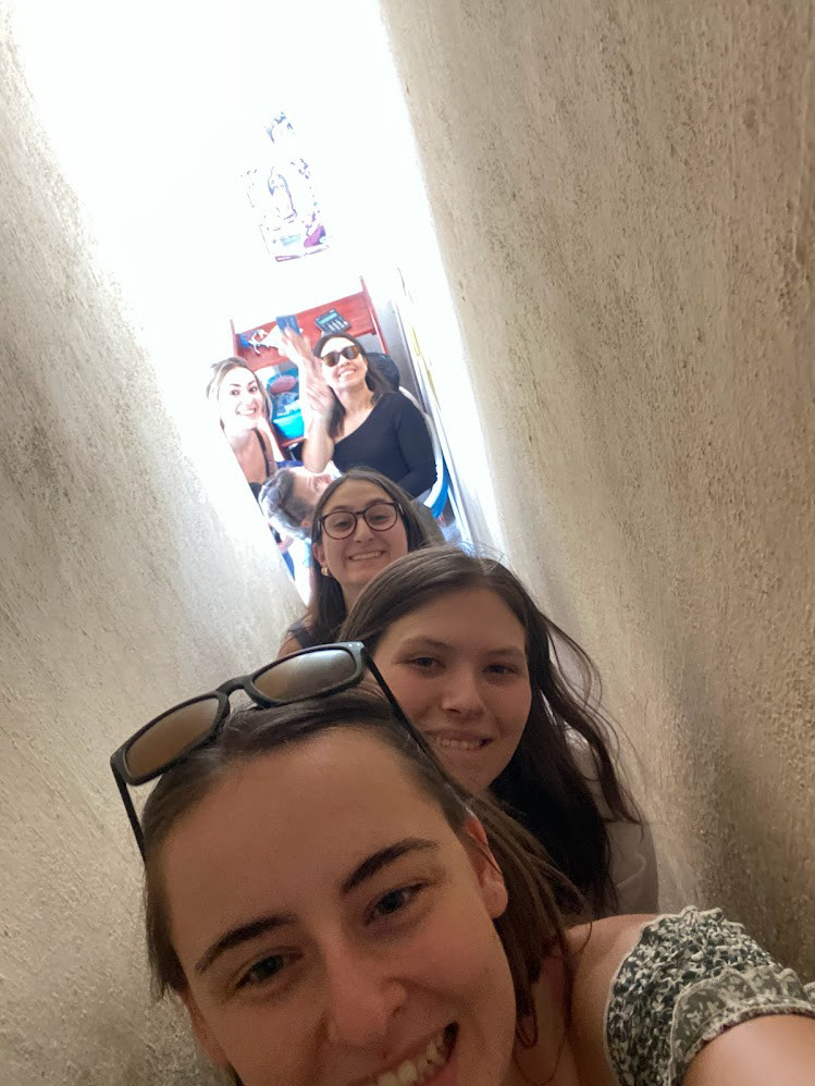 The walk up gave us some slight claustrophobia.