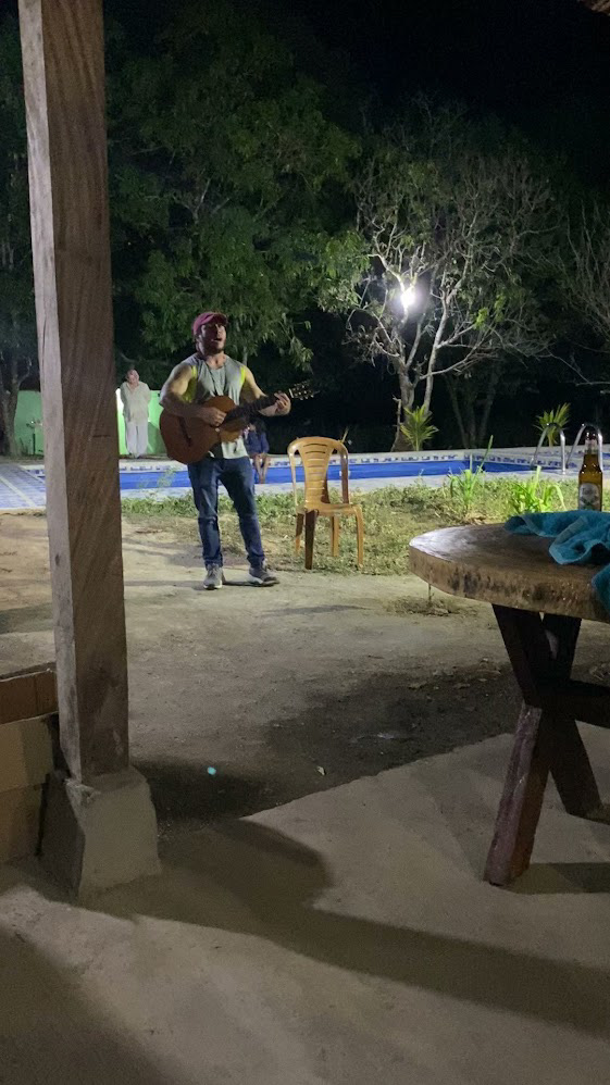 Enrique singing us a traditional Nicaraguan song at our going-away pool party with the host families.