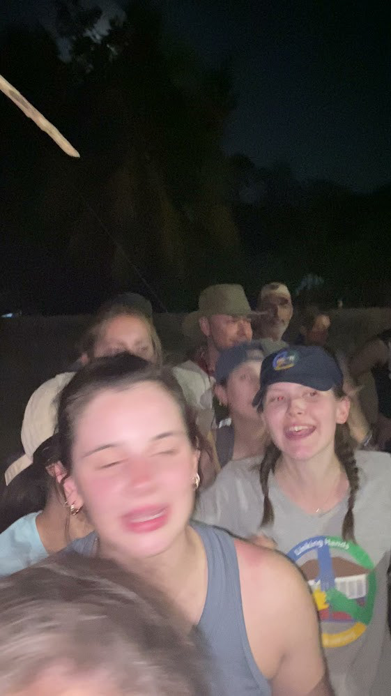 Karaoke continues on the truck ride home