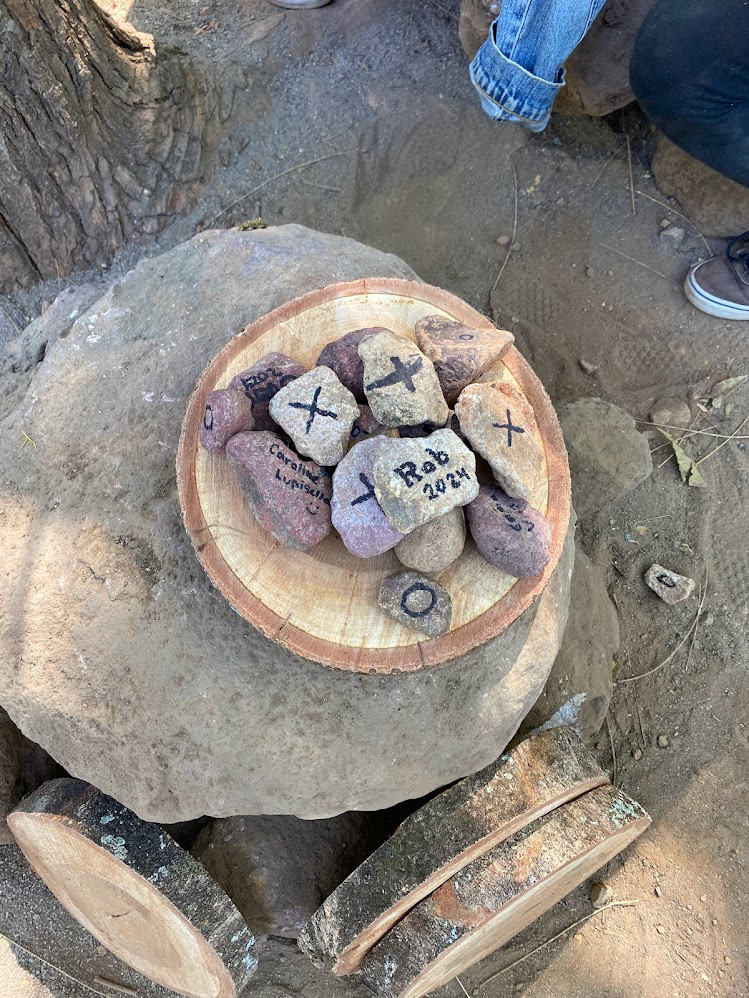 All the volunteers wrote our names & dates on the rocks.
