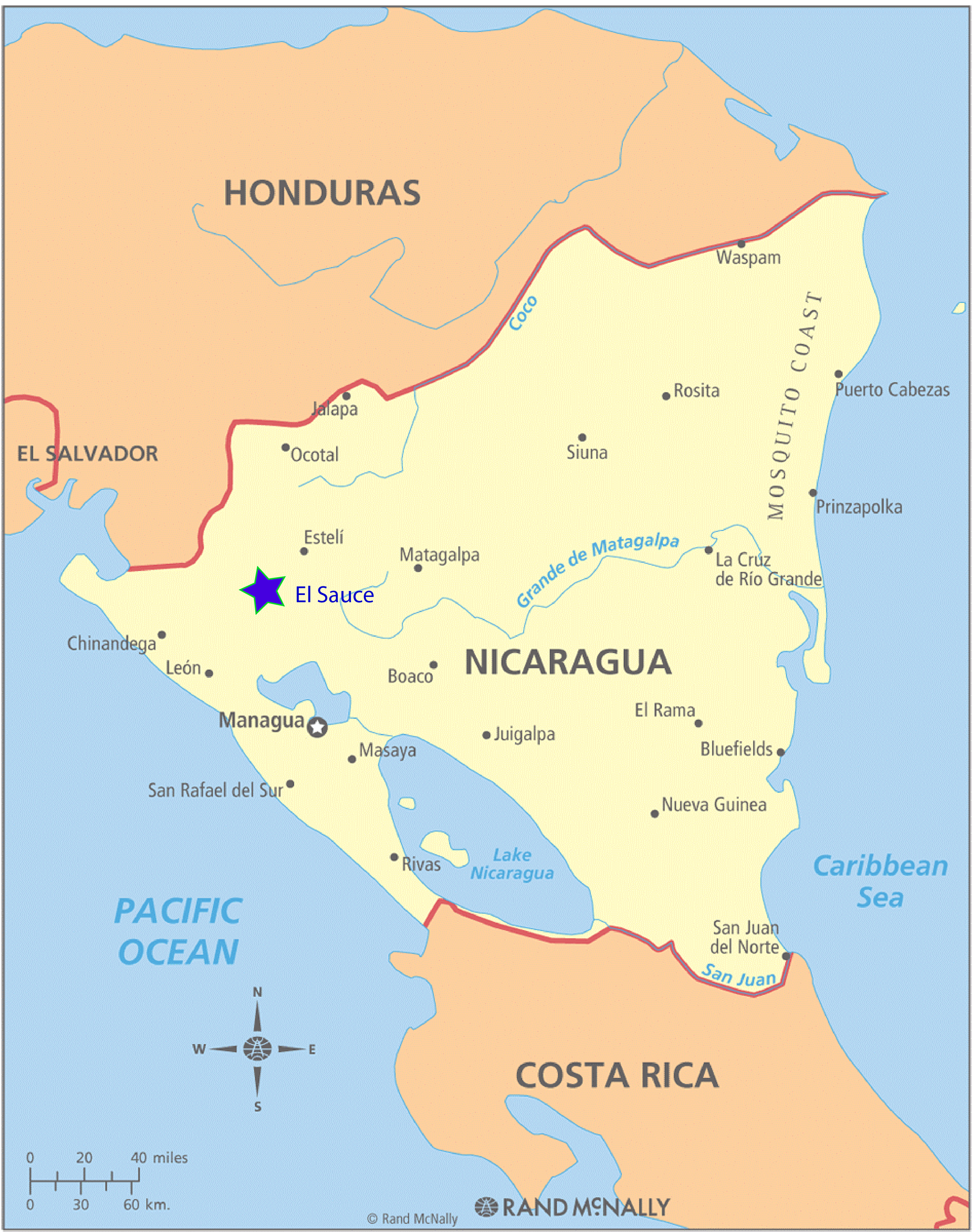 El Sauce is the town we stay. We build schools in neighboring villages.