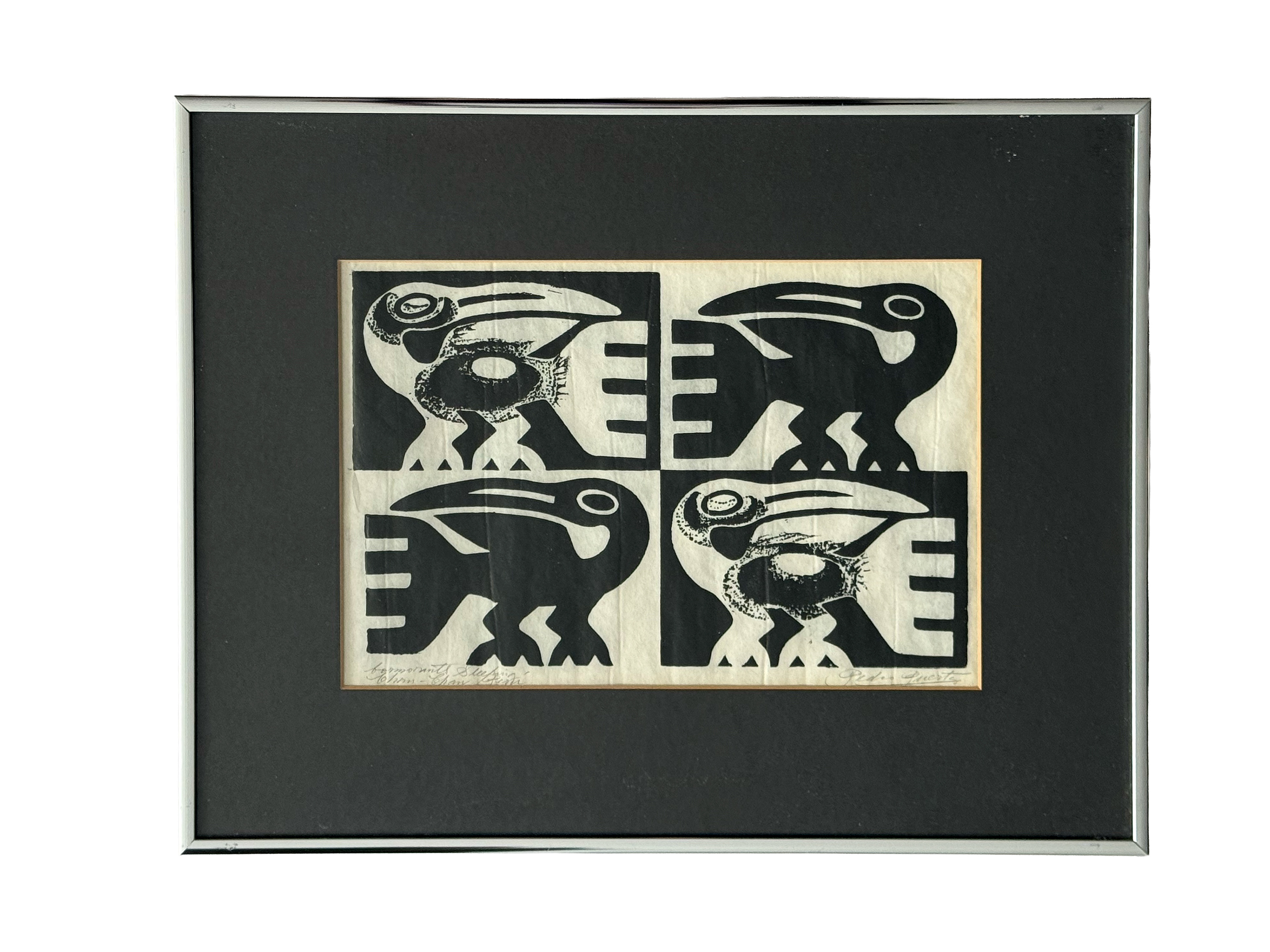 Pedro Fuertes Bolaños, Peru Ink On Paper (Frame Width 12.5 in x 16 in) (Artwork 7 in x 10 in