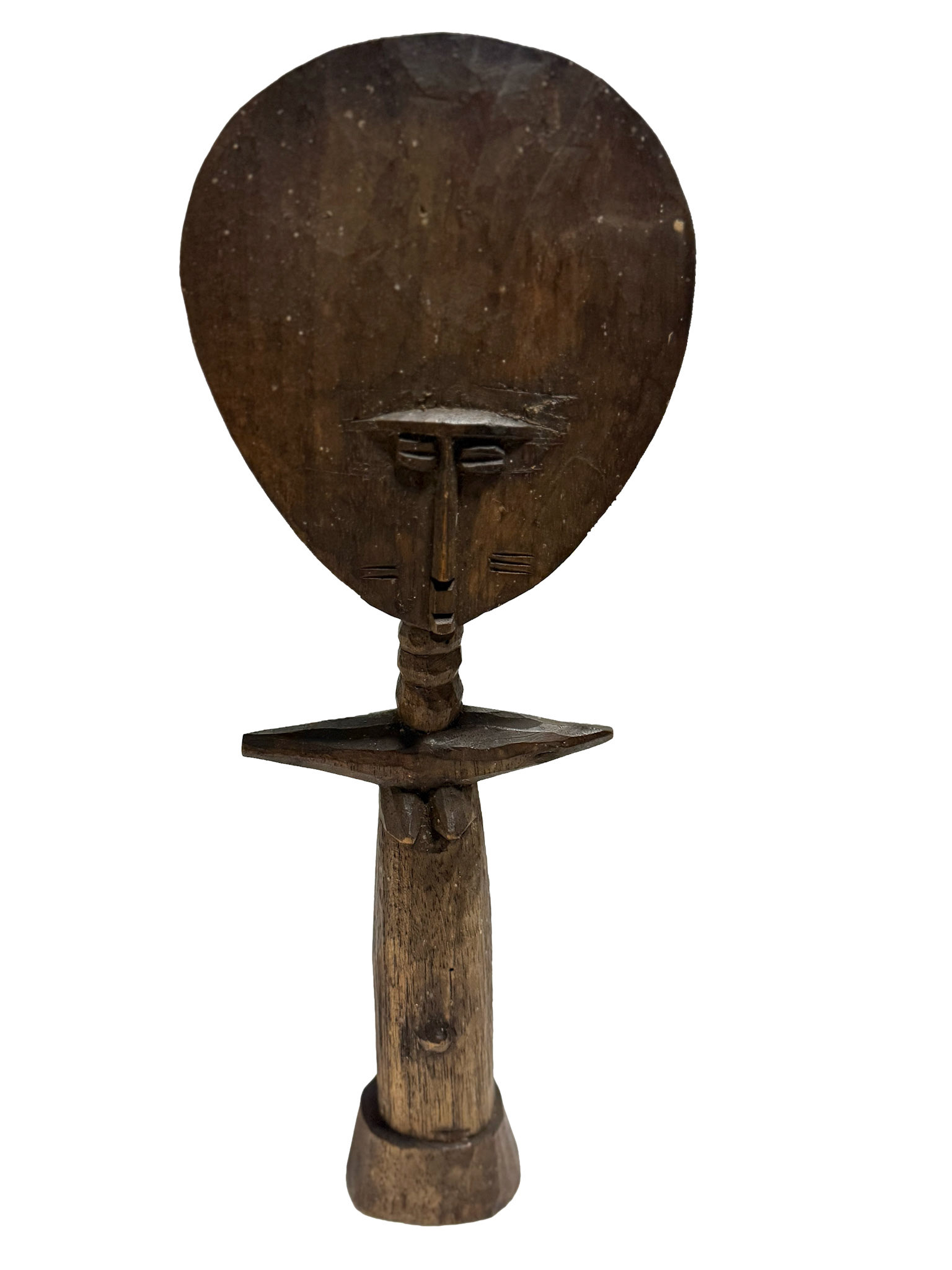African Wood Ashanti Akuba Fertility Goddess Statue (Height: 14 in, Width: 5 in)