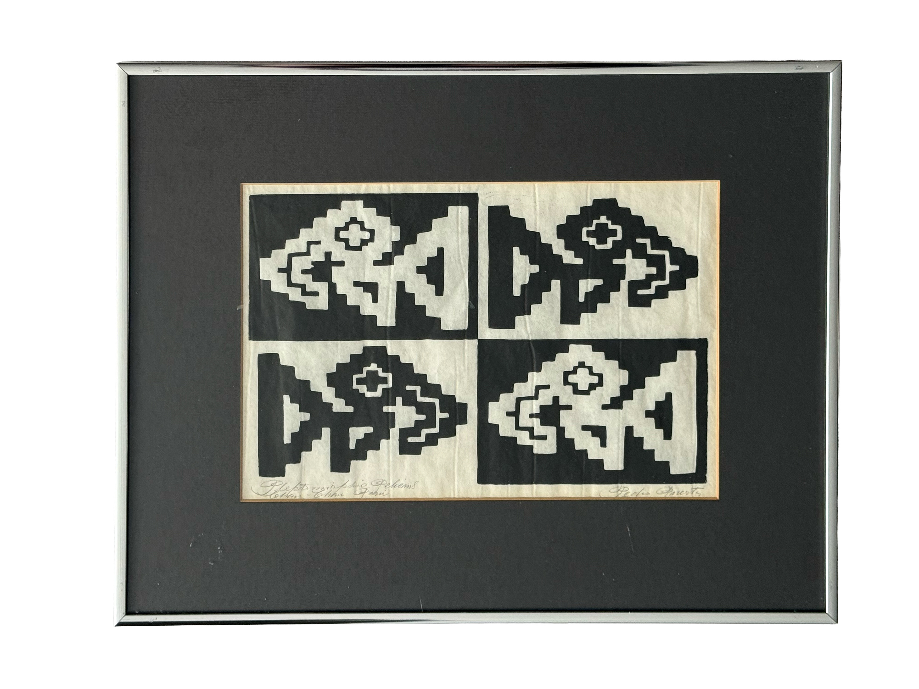 Pedro Fuertes Bolaños, Peru Ink On Paper (Frame Width 12.5 in x 16 in) (Artwork 7 in x 10 in)