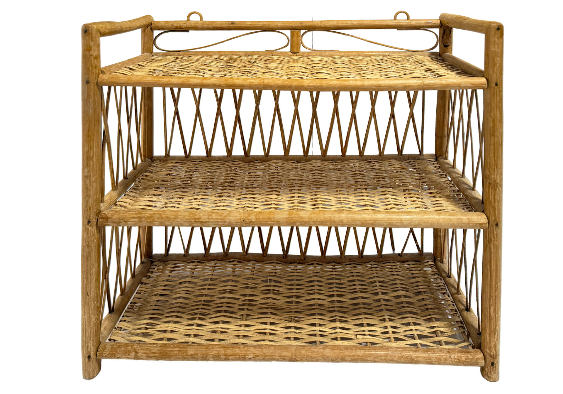 Rattan 3-Tiered Shelf