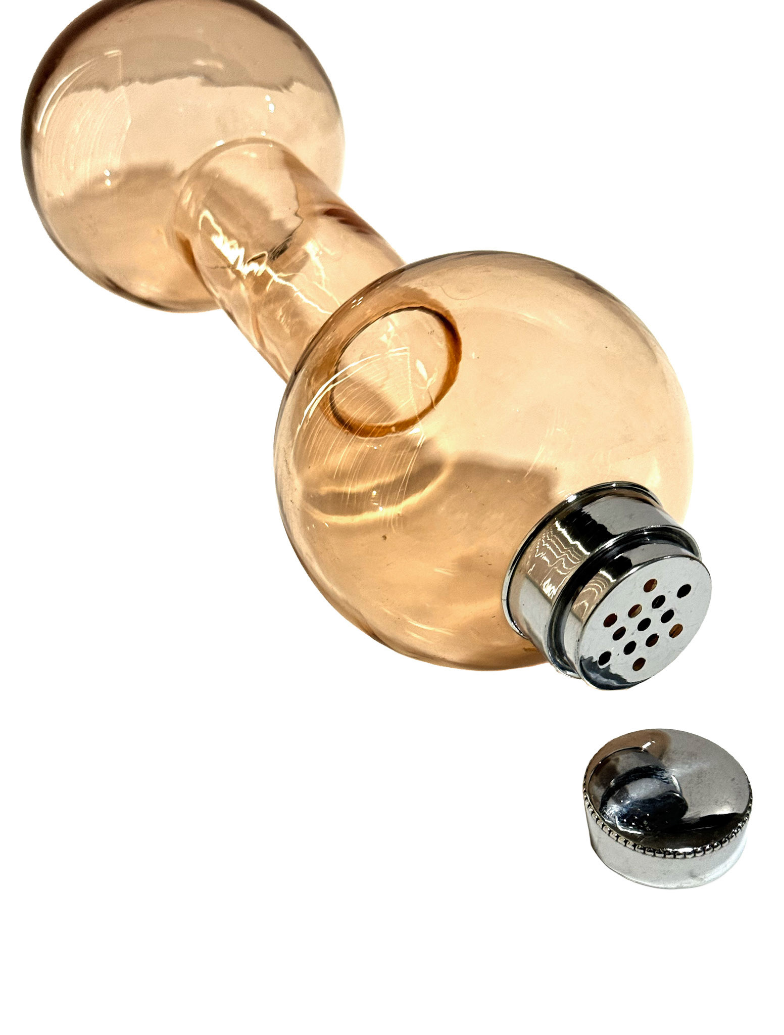 Amber Glass Dumbbell Cocktail Shaker