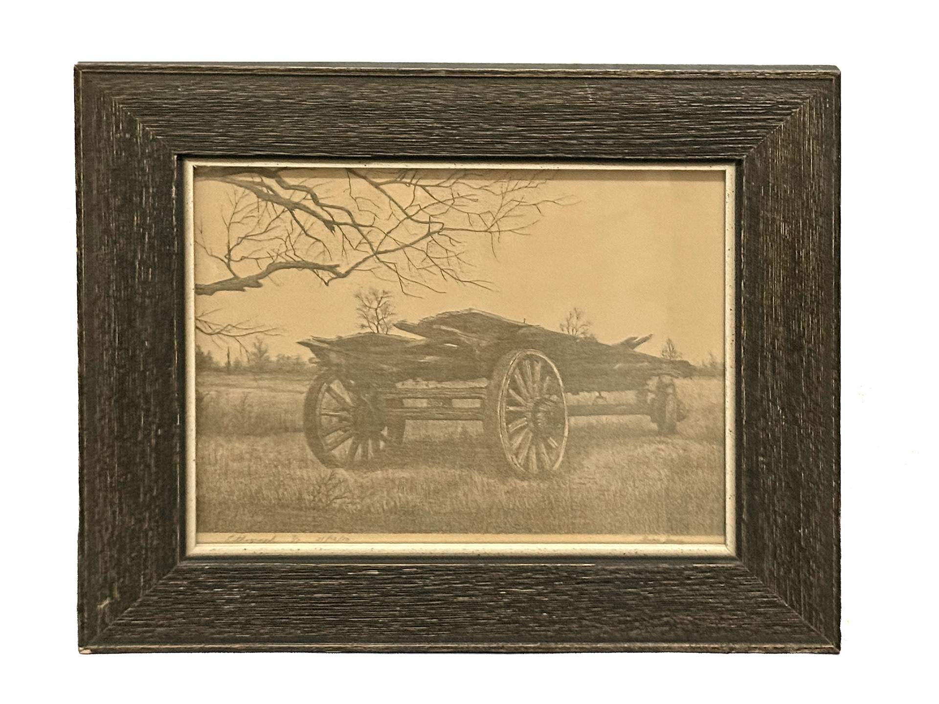 Lithograph 7/7 Early Work (1970) of  Brian Jones  (Frame: 17 in x 14,75 in) (Artwork: 12 in x 9.5 in)