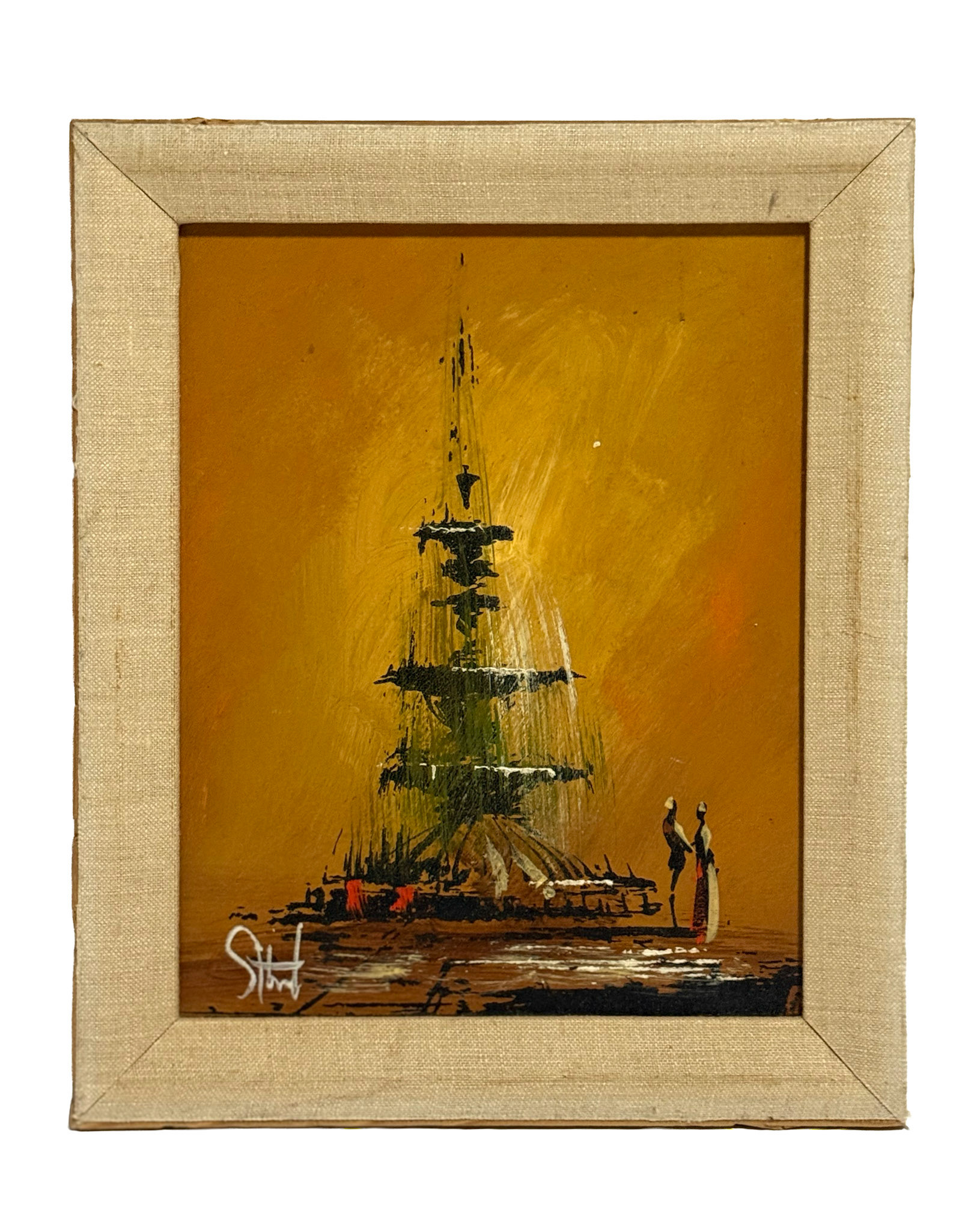Vanguard Studios Original Painting  1967 Signed  STUART