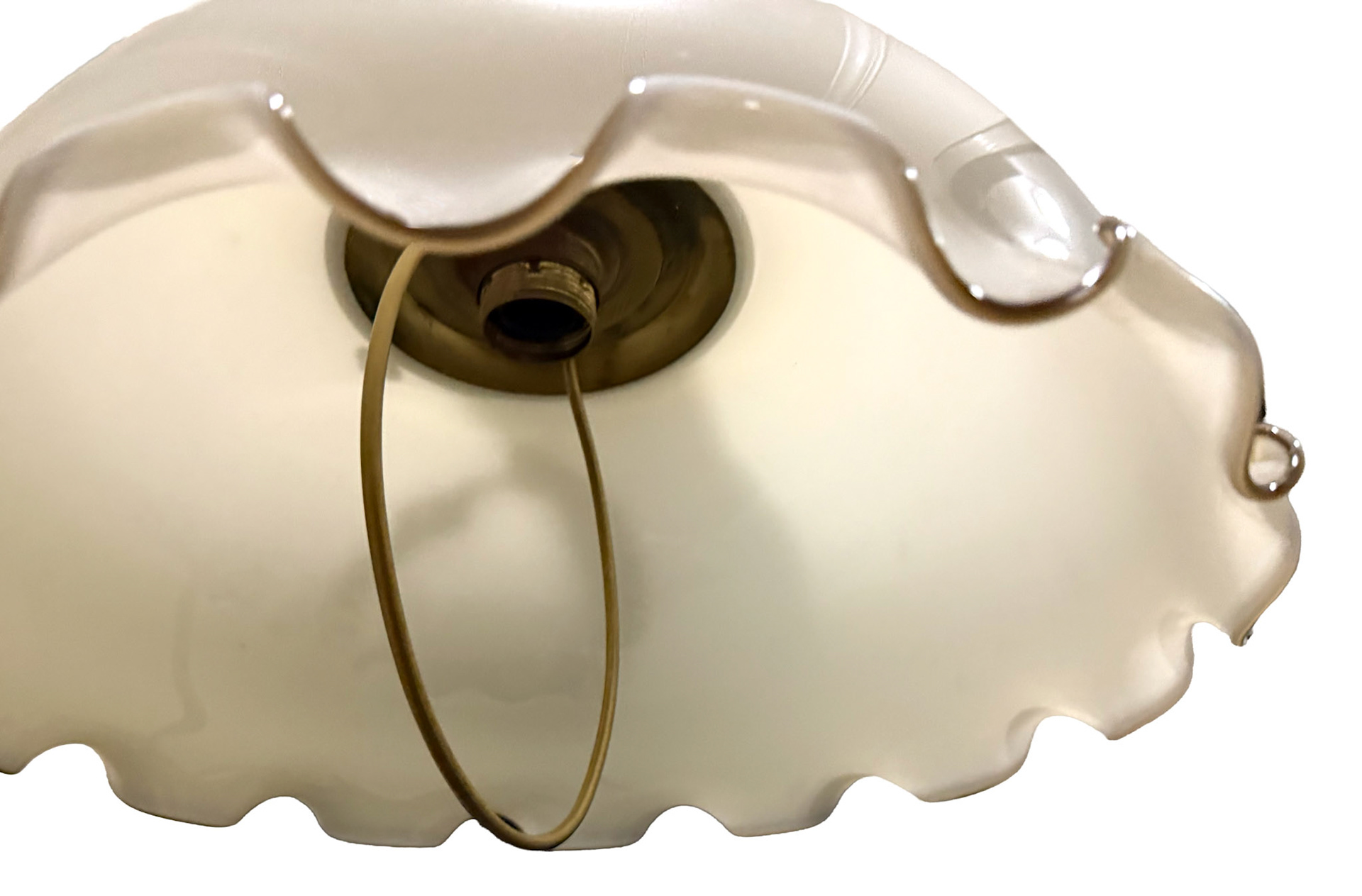 Close-Up Opaline Pendant Light Underside