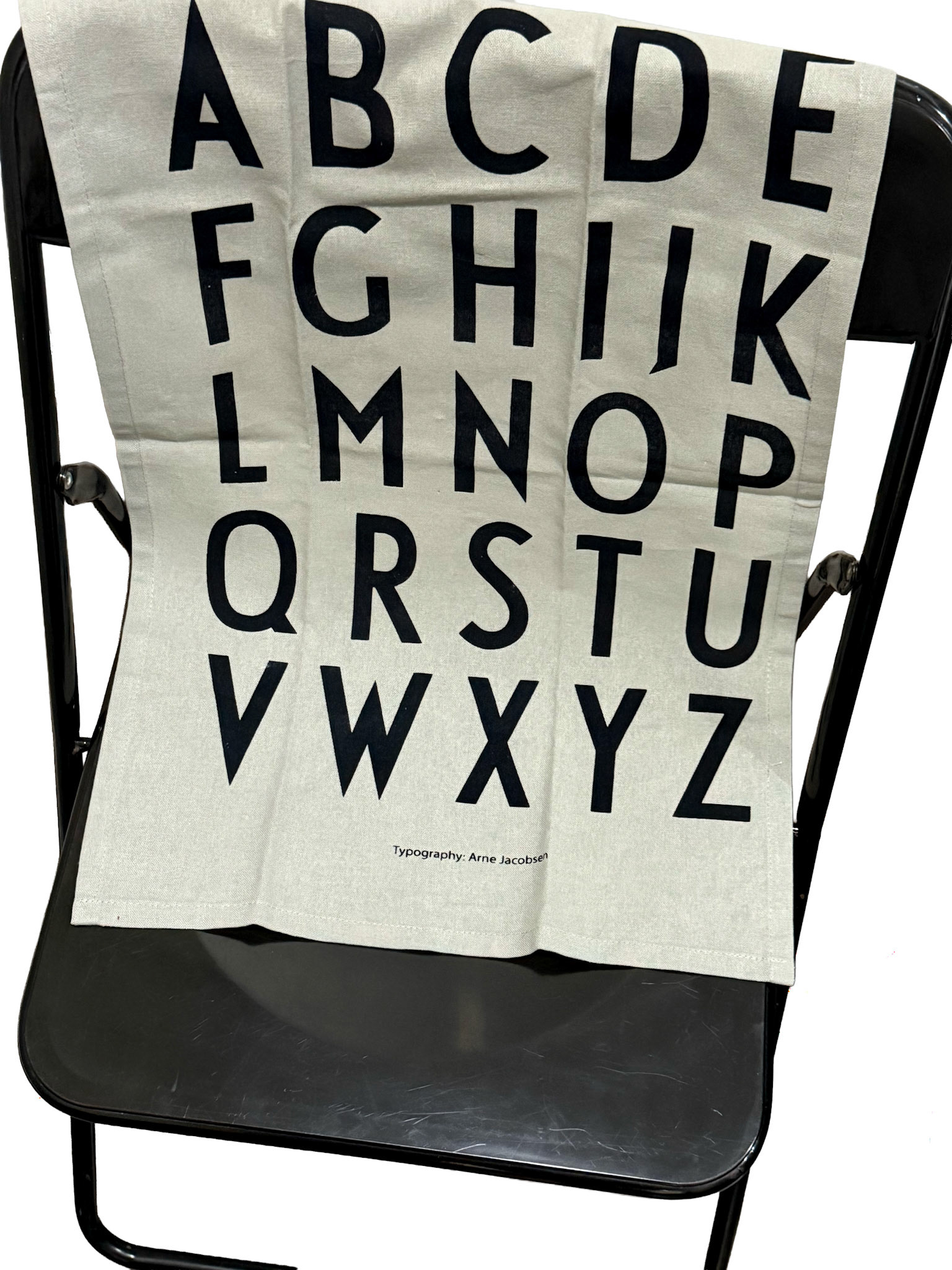 Arne Jacobsen Typography Tea Towel (Height: 23.62 in, Width: 15.78 in)