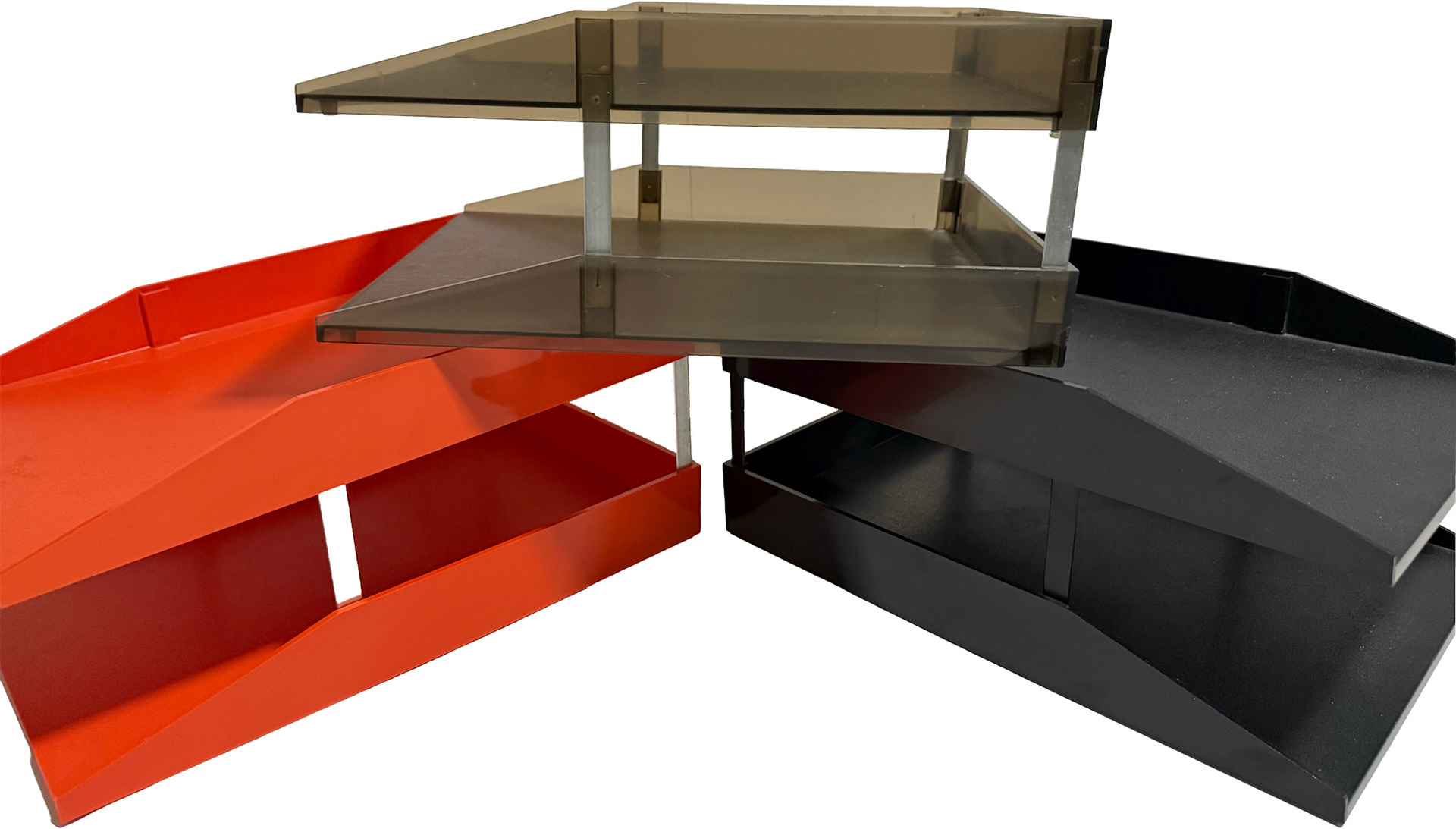 3 Starmark Stacking 2 Tiered File Trays (Height: 6.5 in, Width: 10.5 in, Depth: 14 in)
