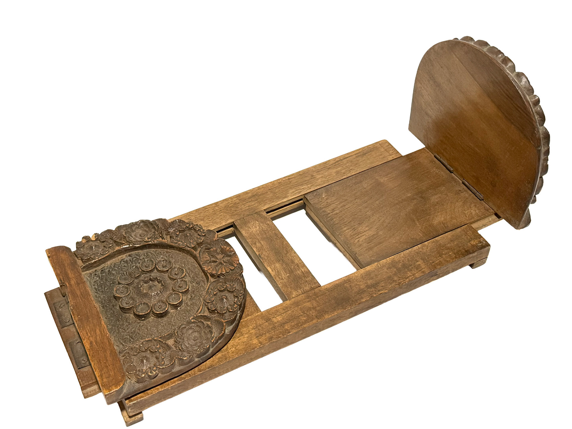 Wood Hand Carved Expandable Book Holder/Bookends