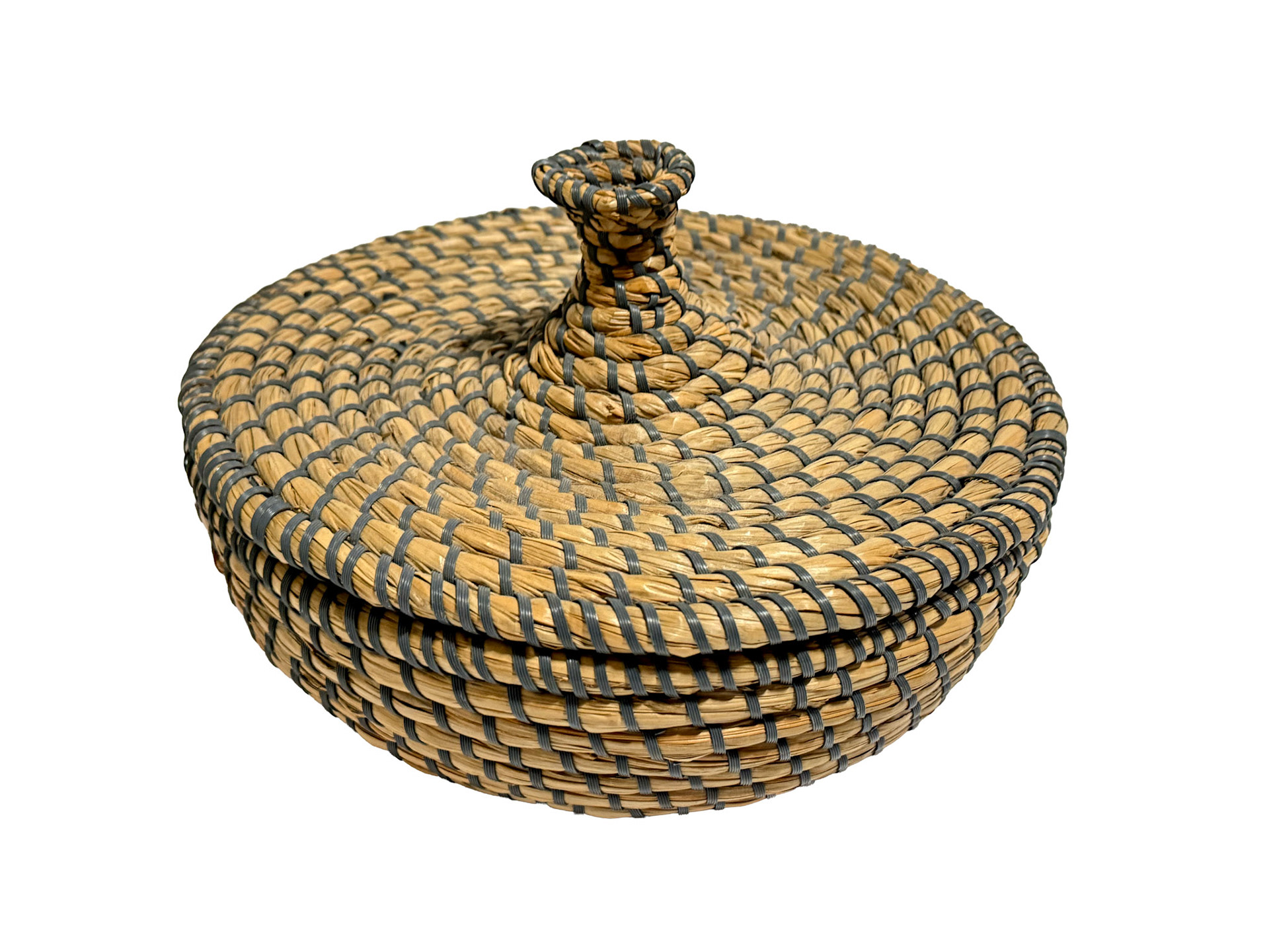 Handwoven Rye Straw Basket