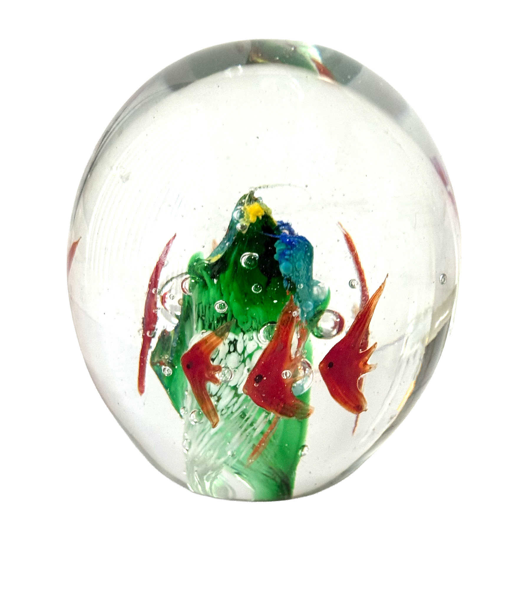Murano Blown Art Glass Aquarium Paperweight