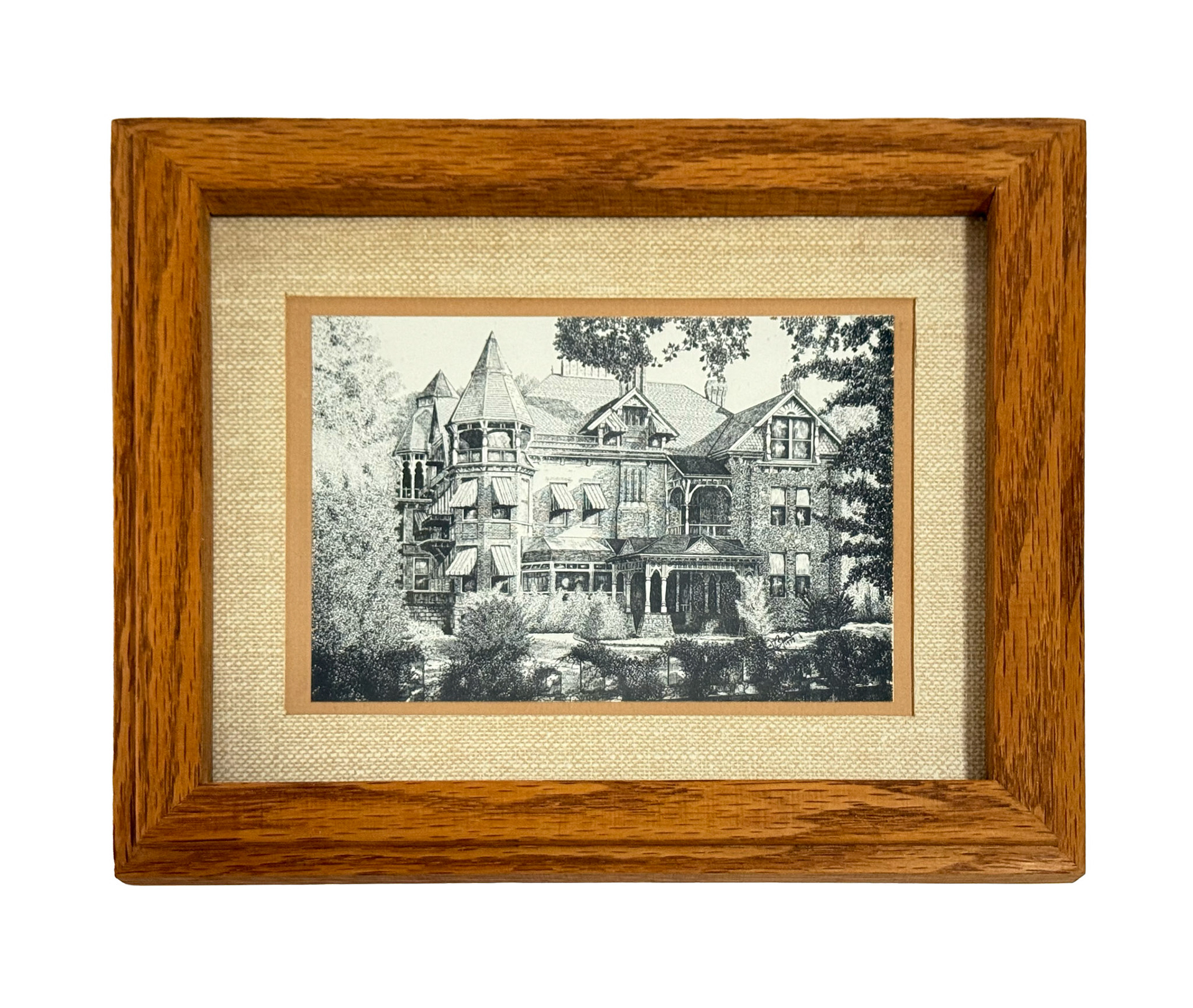 'Heritage Home' Pen & Ink John Greets (Frame: 9 in x 4 in) ( Artwork: 5.75 in x 4 in)