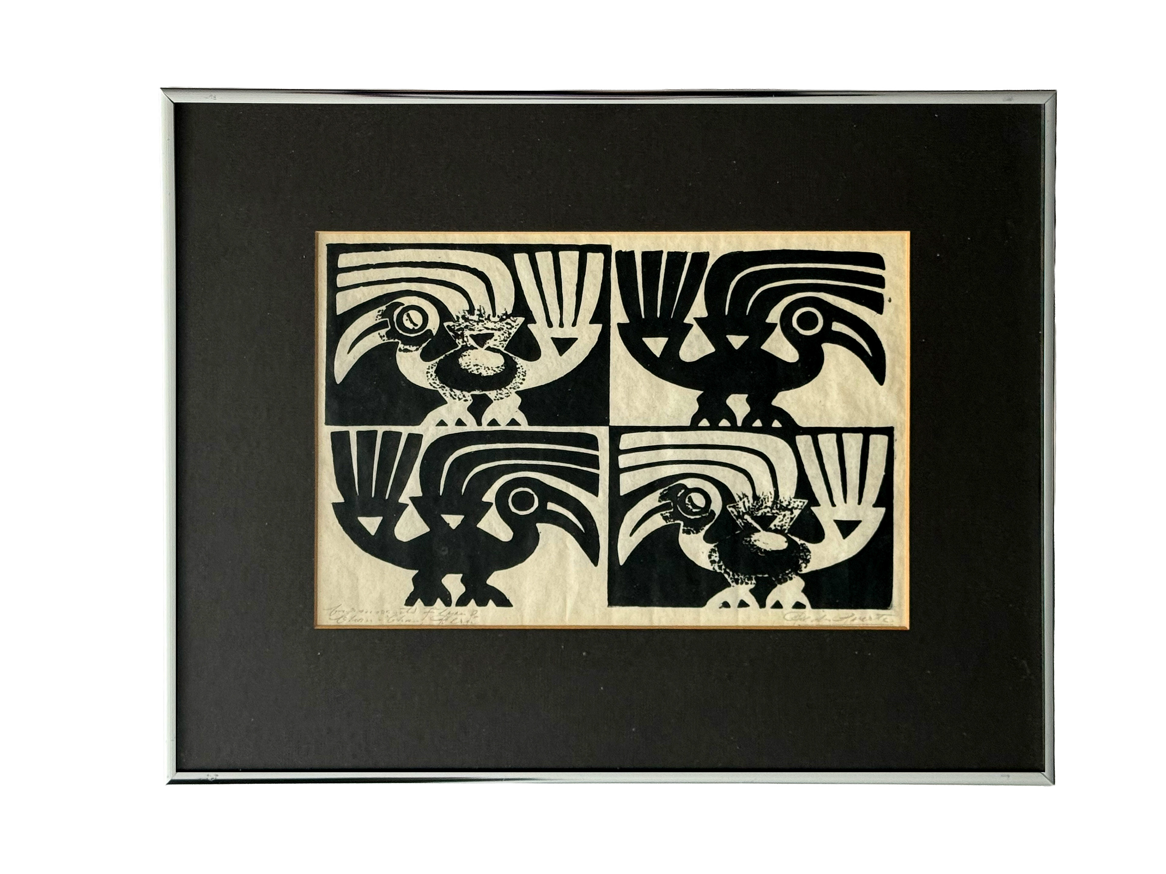 Pedro Fuertes Bolaños, Peru Ink On Paper (Frame Width 12.5 in x 16 in) (Artwork 7 in x 10 in)
