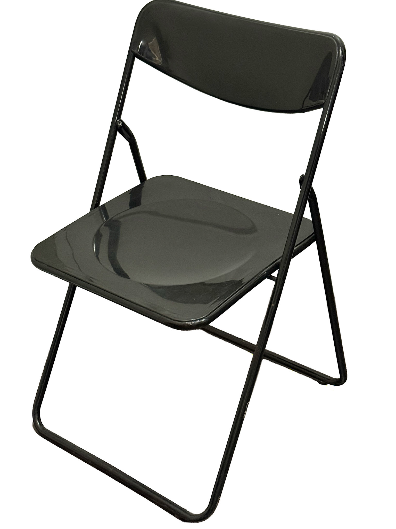 IKEA 80s Black 'Ted' Chair: Nils Gaamelgaard (Height: 29.5 in, Width: 17 in, Depth: 18 in, Seat Height: 17 in)