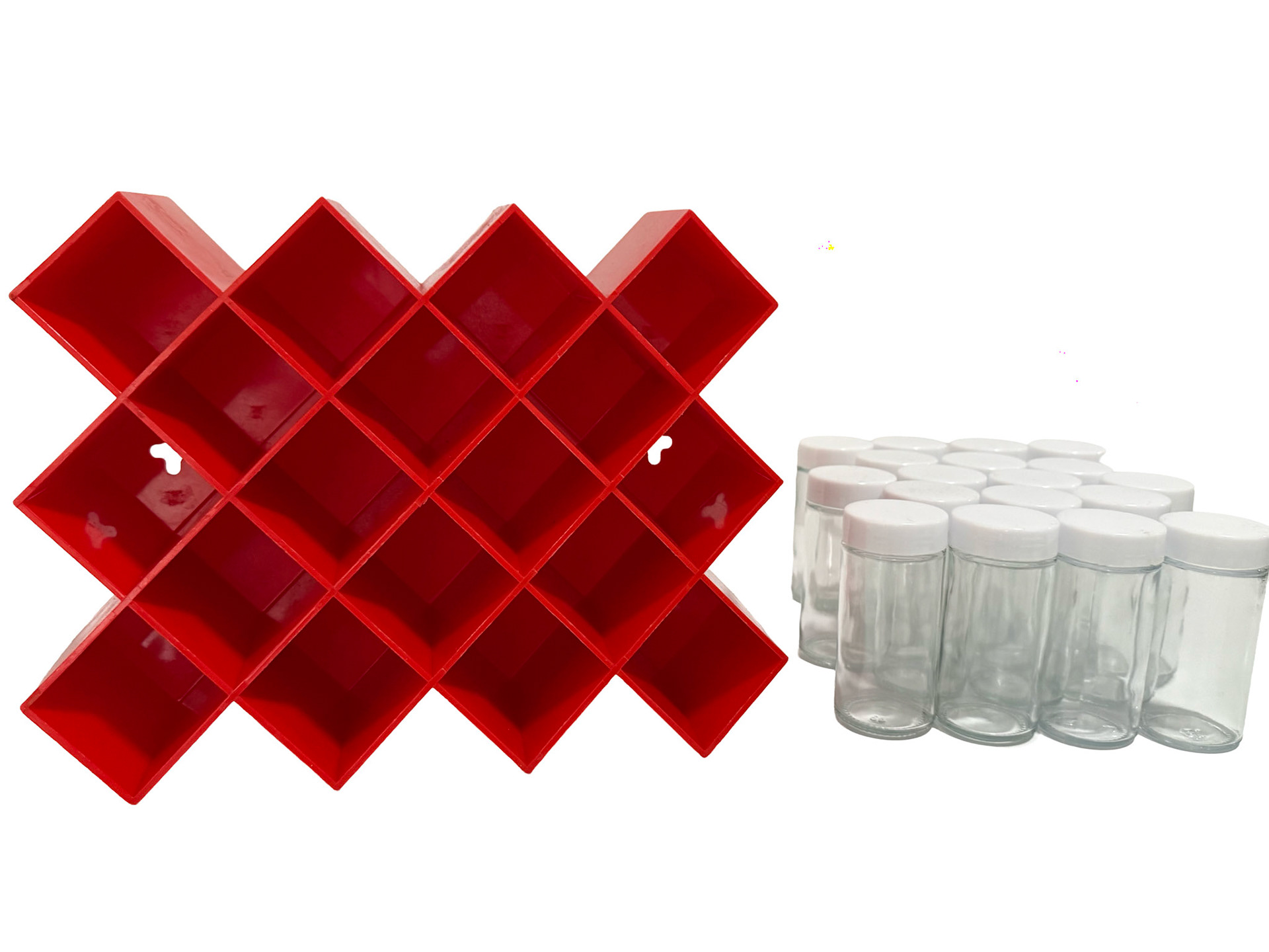 COPCO Honeycomb 18 Bottle Spice Rack (Height: 9 in, Width: 11.5 in, Depth: 3.375 in)