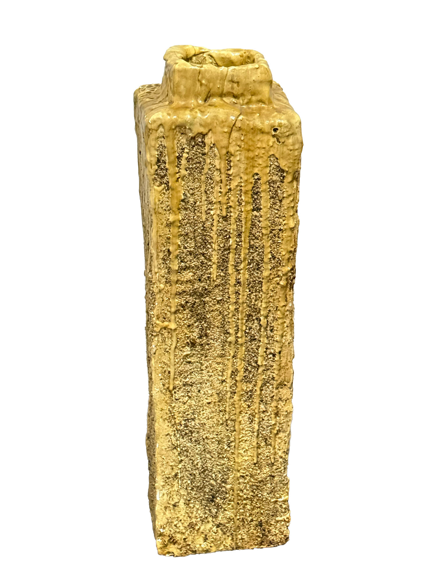 Plaster Textured Floor Vase (Height: 28 in, Diameter 7.5 in)
