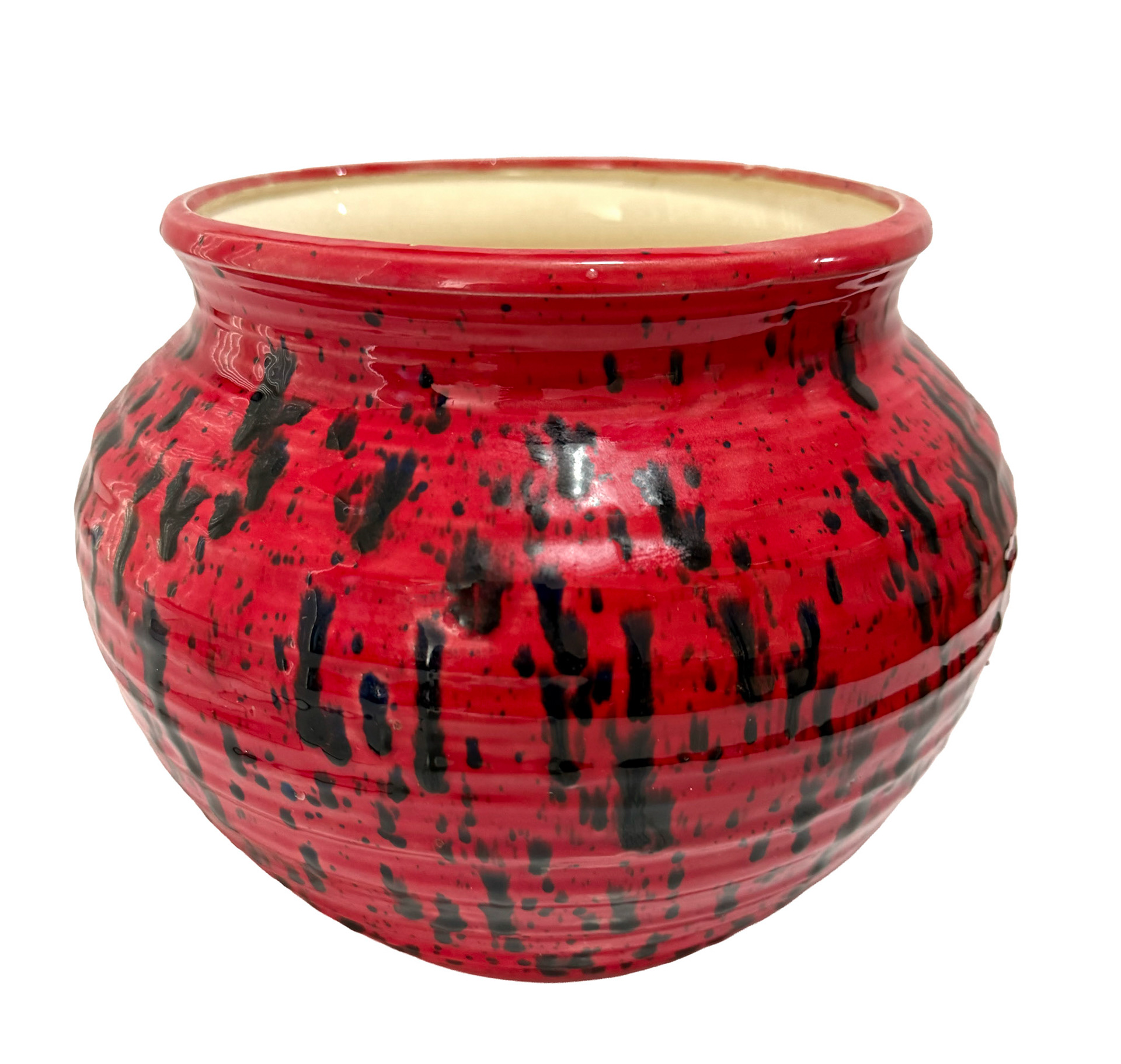 Splatter Fat Lava Vase