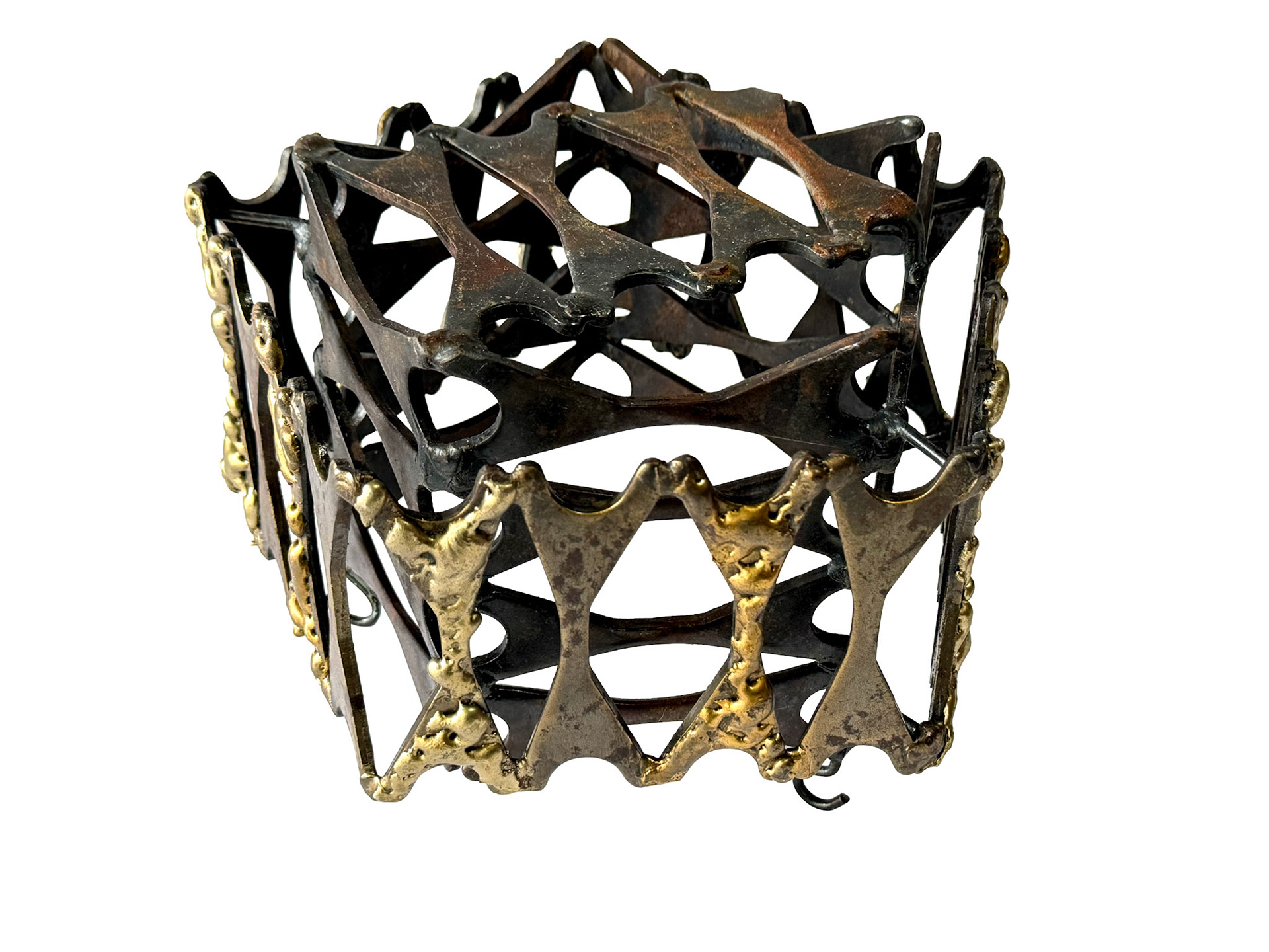 Reverse of Brutalist Hanging Sculpture