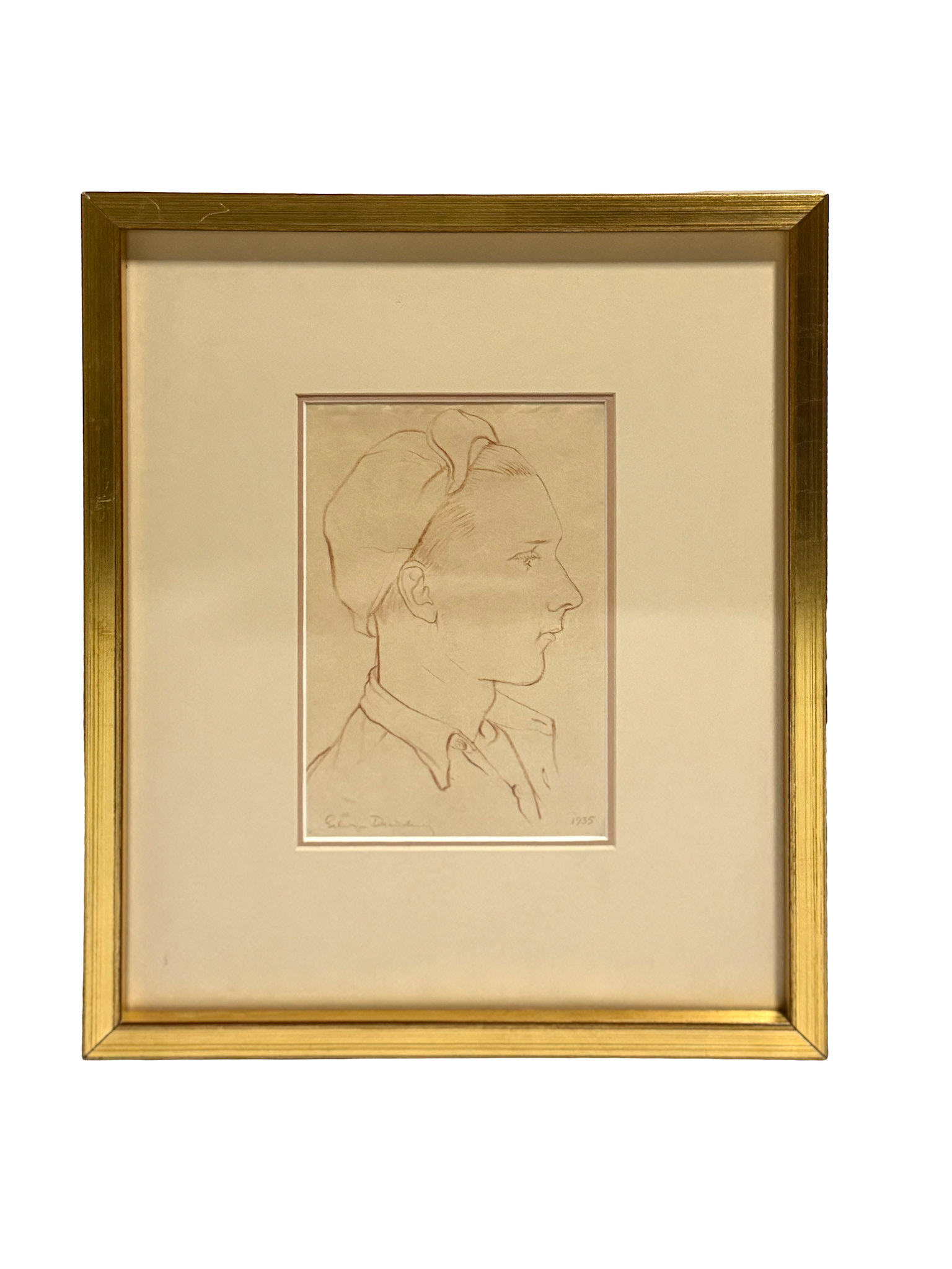 'The Kid - Camp Helper' Signed Sketch 1935