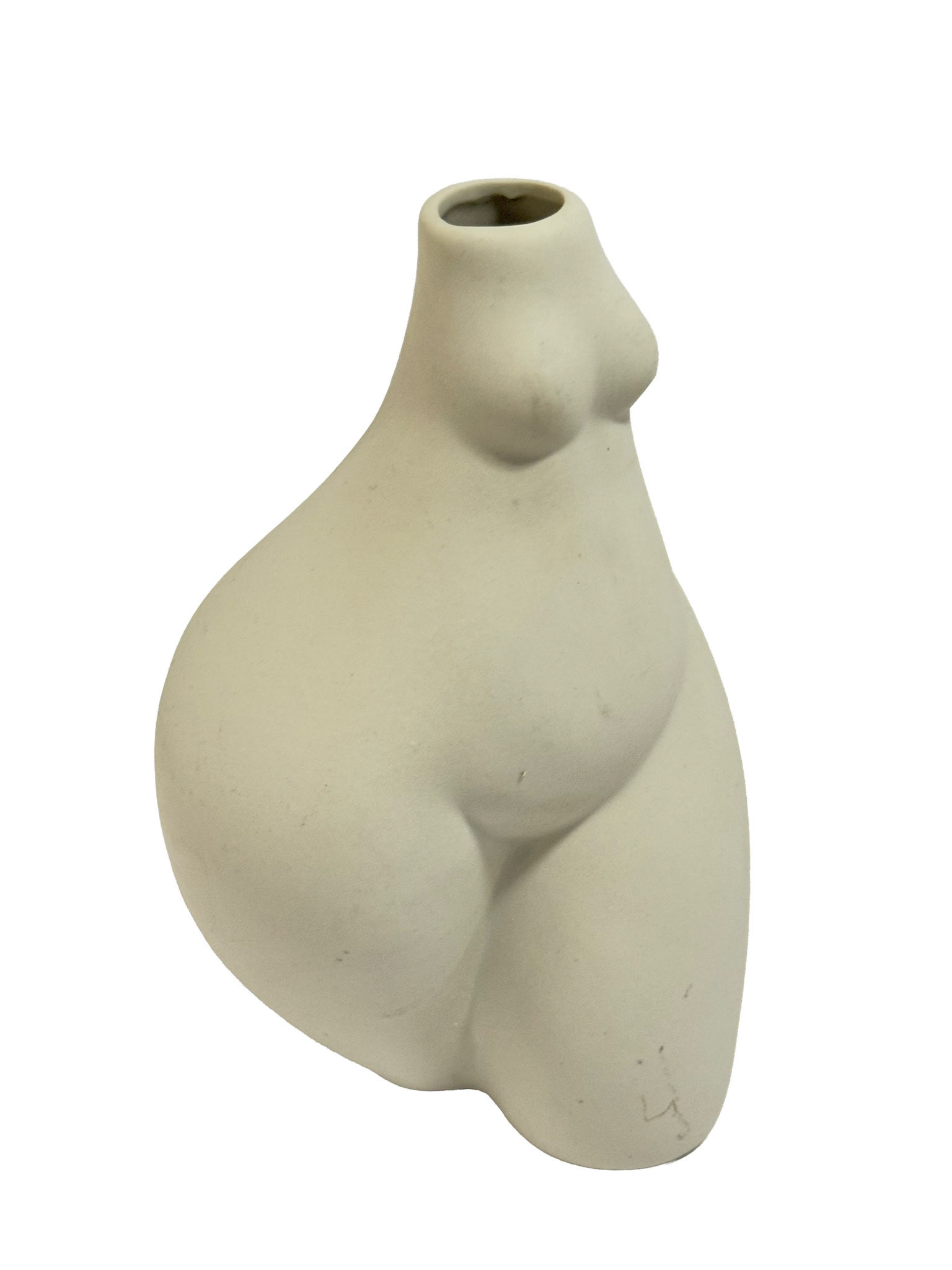 Ceramic Female Form Vase (Height: 7.5 in, Width: 4 in)