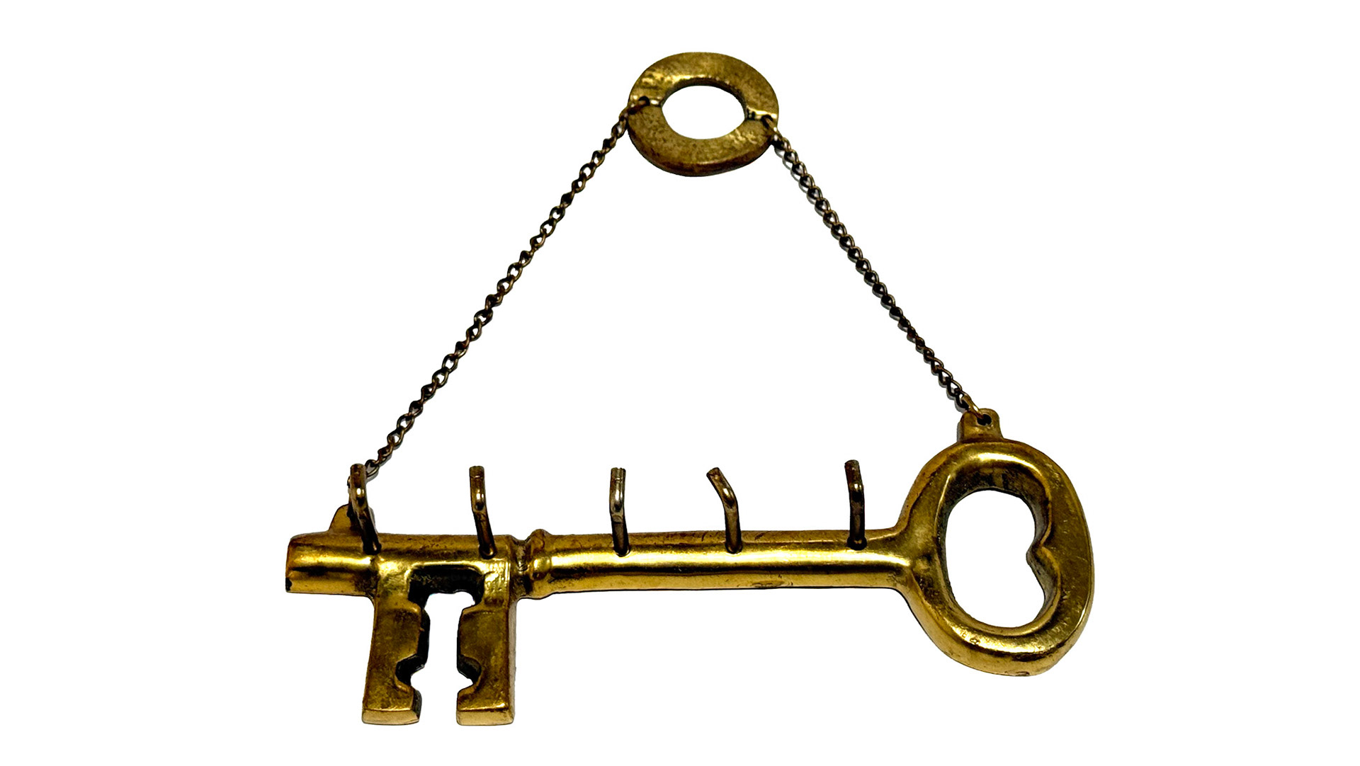 Brass Chained Key Rack