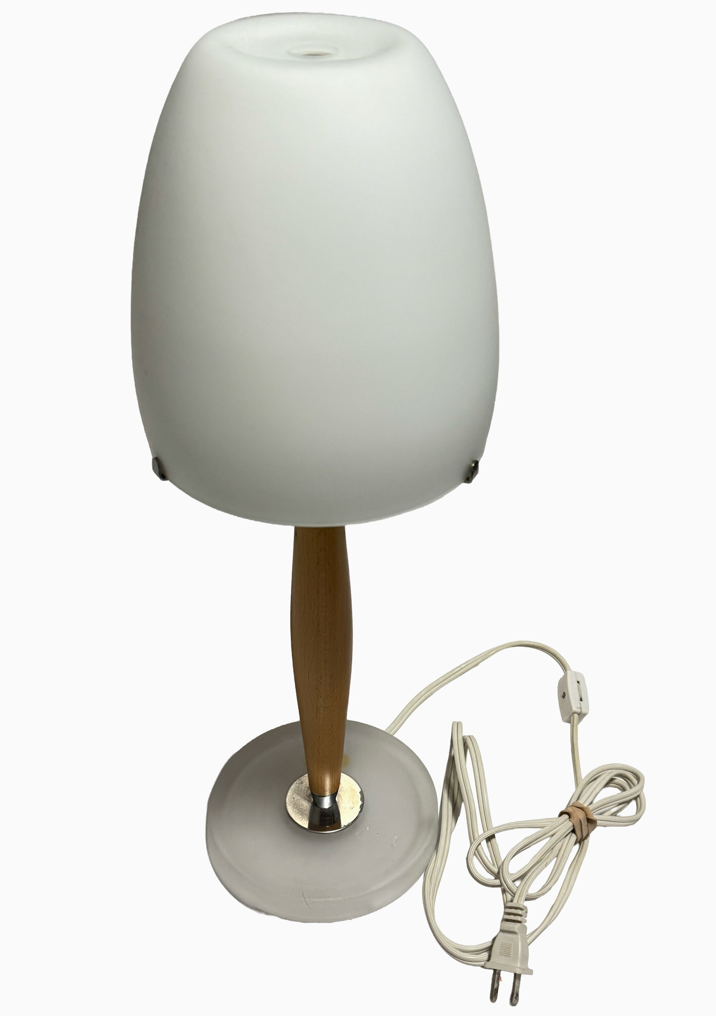 IKEA 90s Skuta Milk Glass Table Lamp (Height 19 in, Width: 6.3 in)