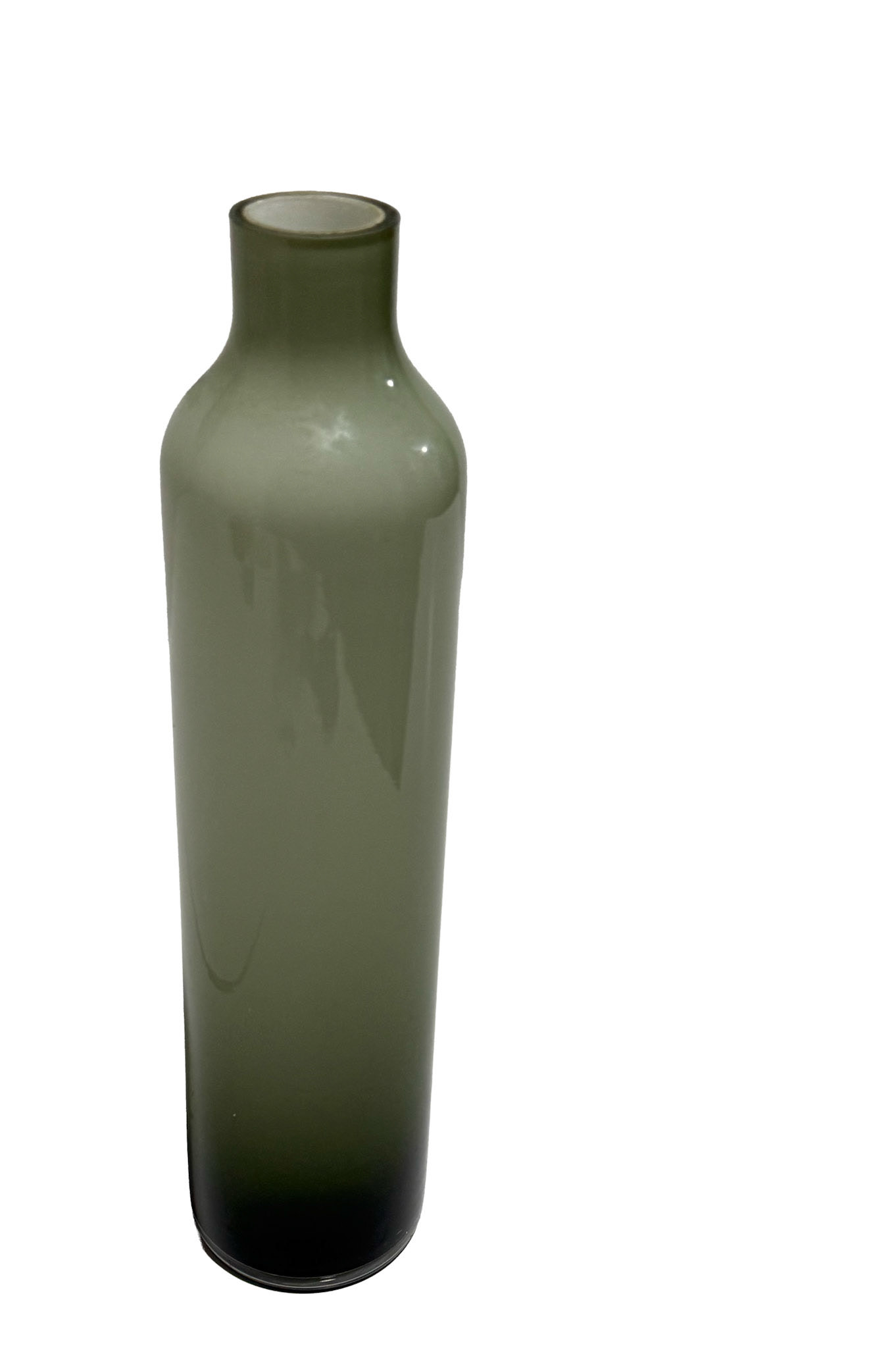 Olive Green Glass Vase
