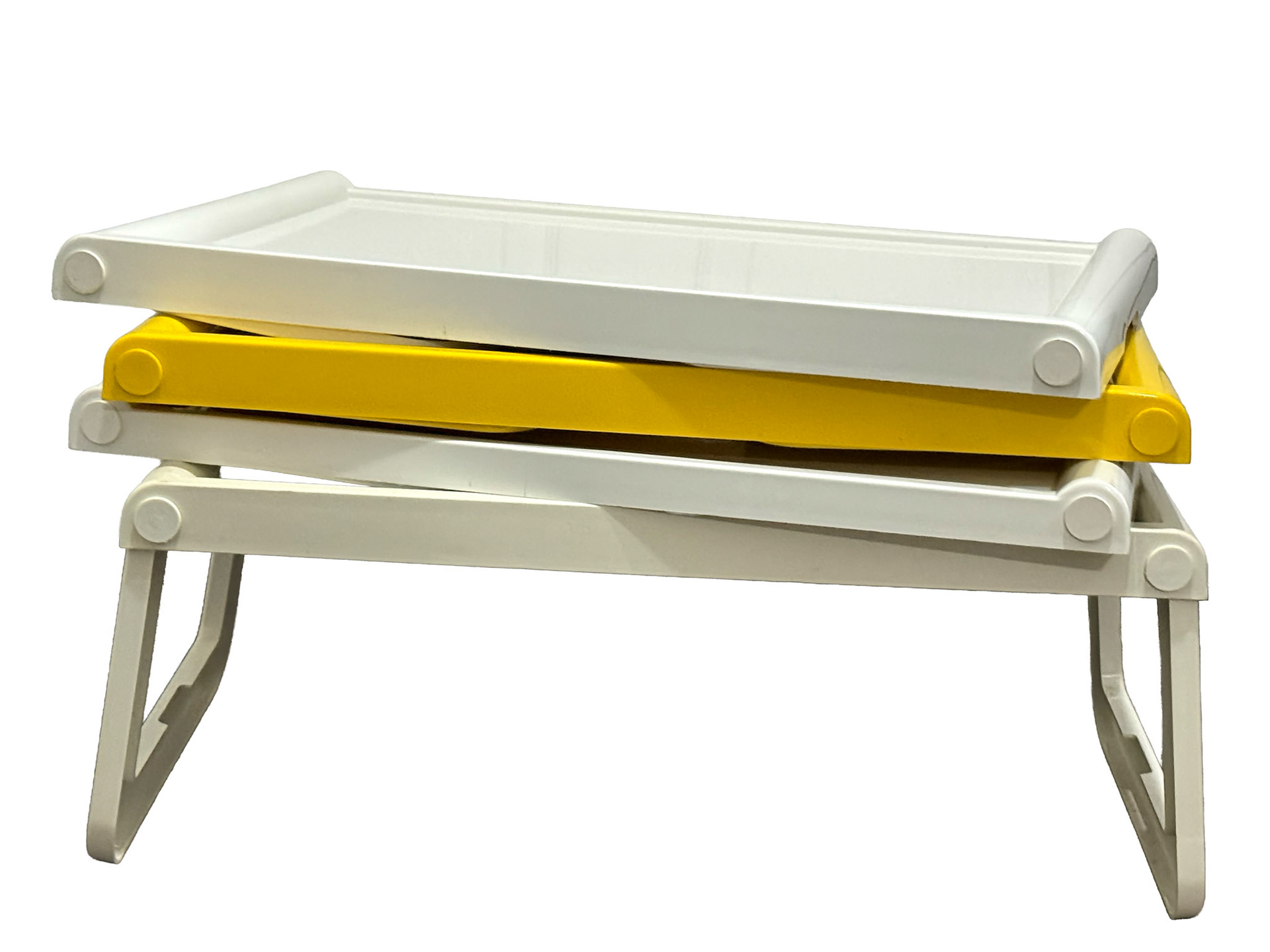 4 Guzzini 80s Space Age Trays (Height: 9.45 in, Width: 24.02 in, Depth: 13.98 in)